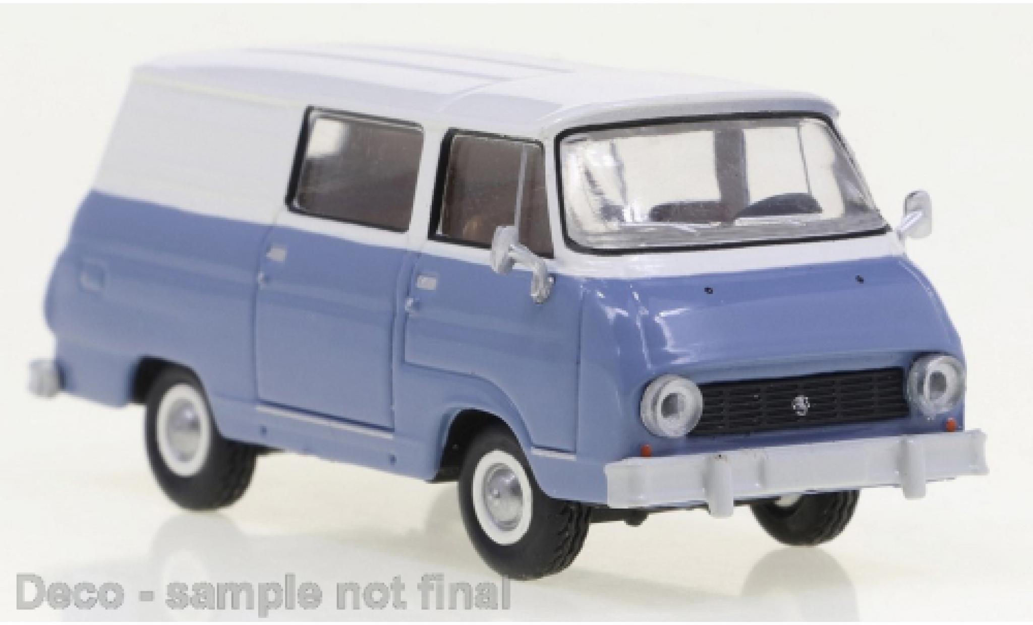 Skoda 1203 1/87 Brekina Halbbus white/blue 1969 diecast model cars