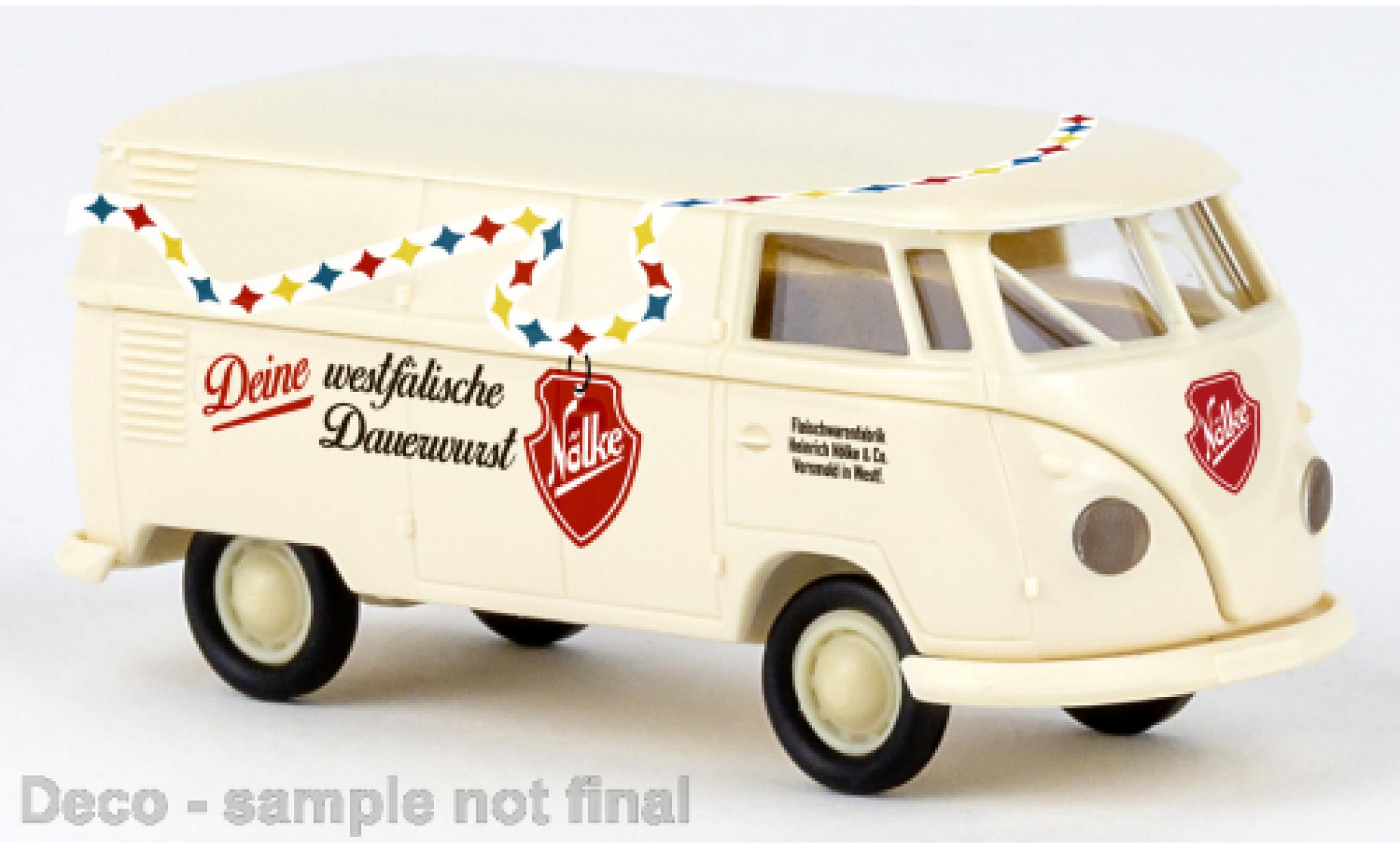 Volkswagen T1 1/87 Brekina b Kasten N&ouml;lke Dauerwurst 1960 diecast model cars