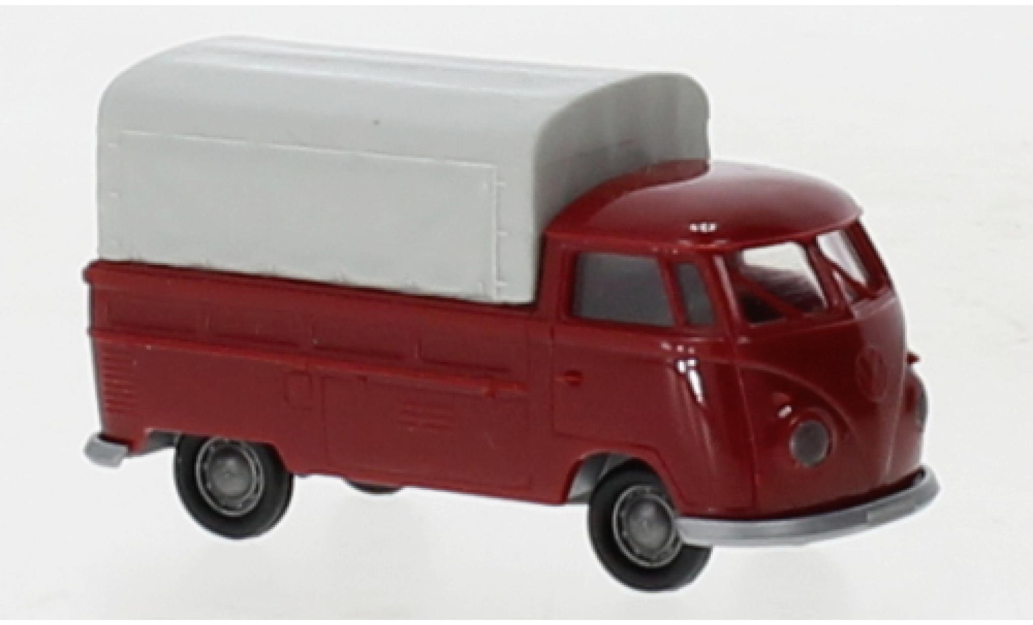 Volkswagen T1 1/87 Brekina b plateforme red fonc&eacute; 1960 diecast model cars