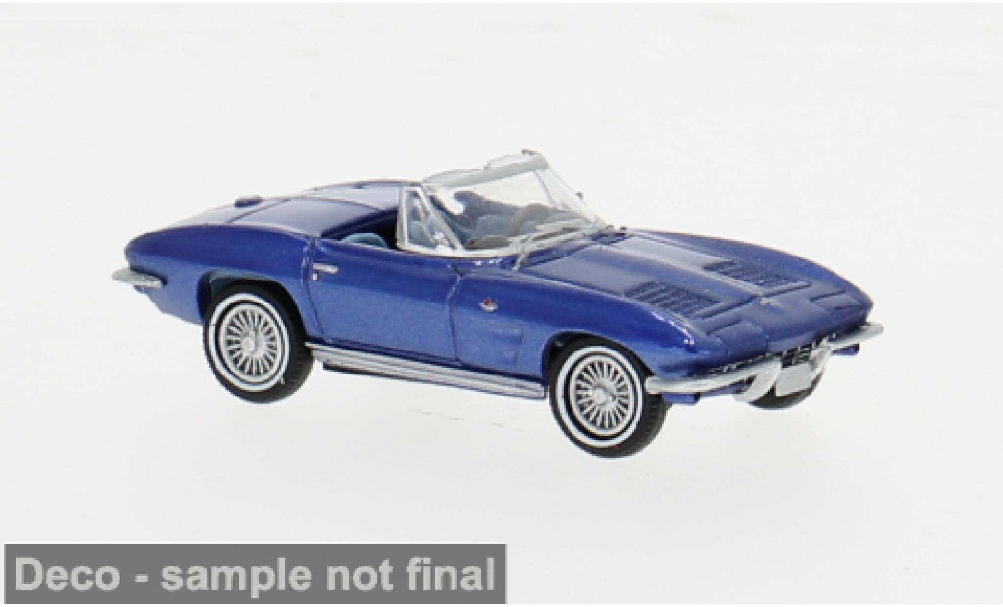 Chevrolet Corvette 1/87 Brekina C2 Convertible metallise blue 1962 1:87 diecast model cars