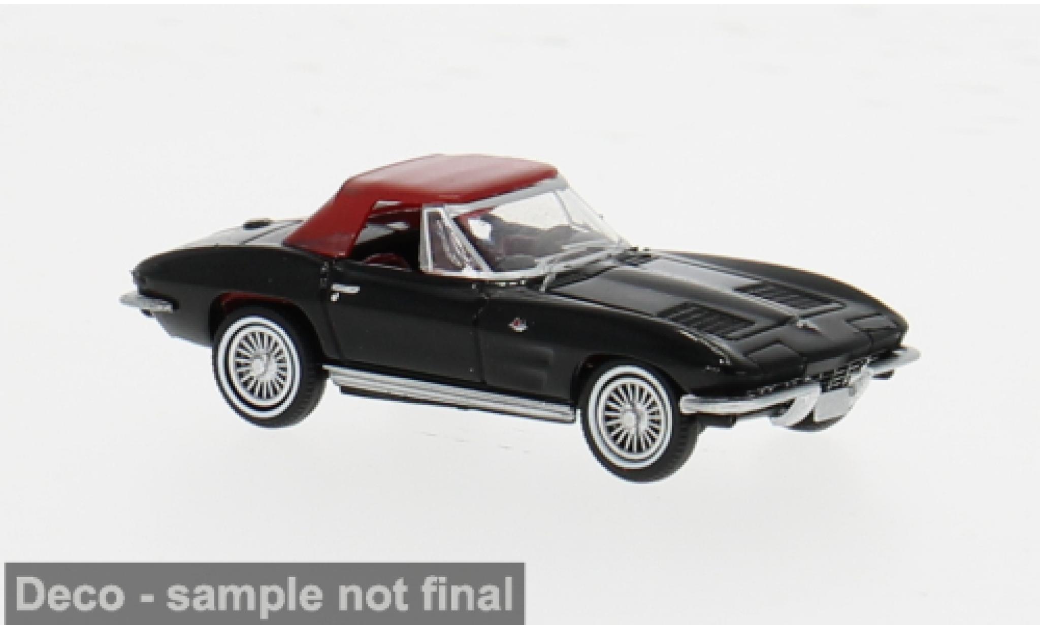 Chevrolet Corvette 1/87 Brekina C2 Convertible black 1962 1:87 diecast model cars