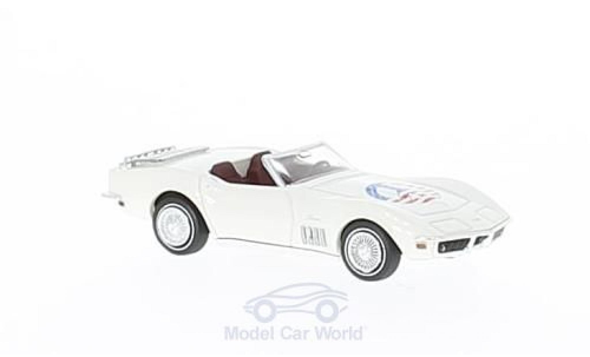 Chevrolet Corvette C3 1/87 Brekina C3 Convertible white/Dekor Peace diecast model cars