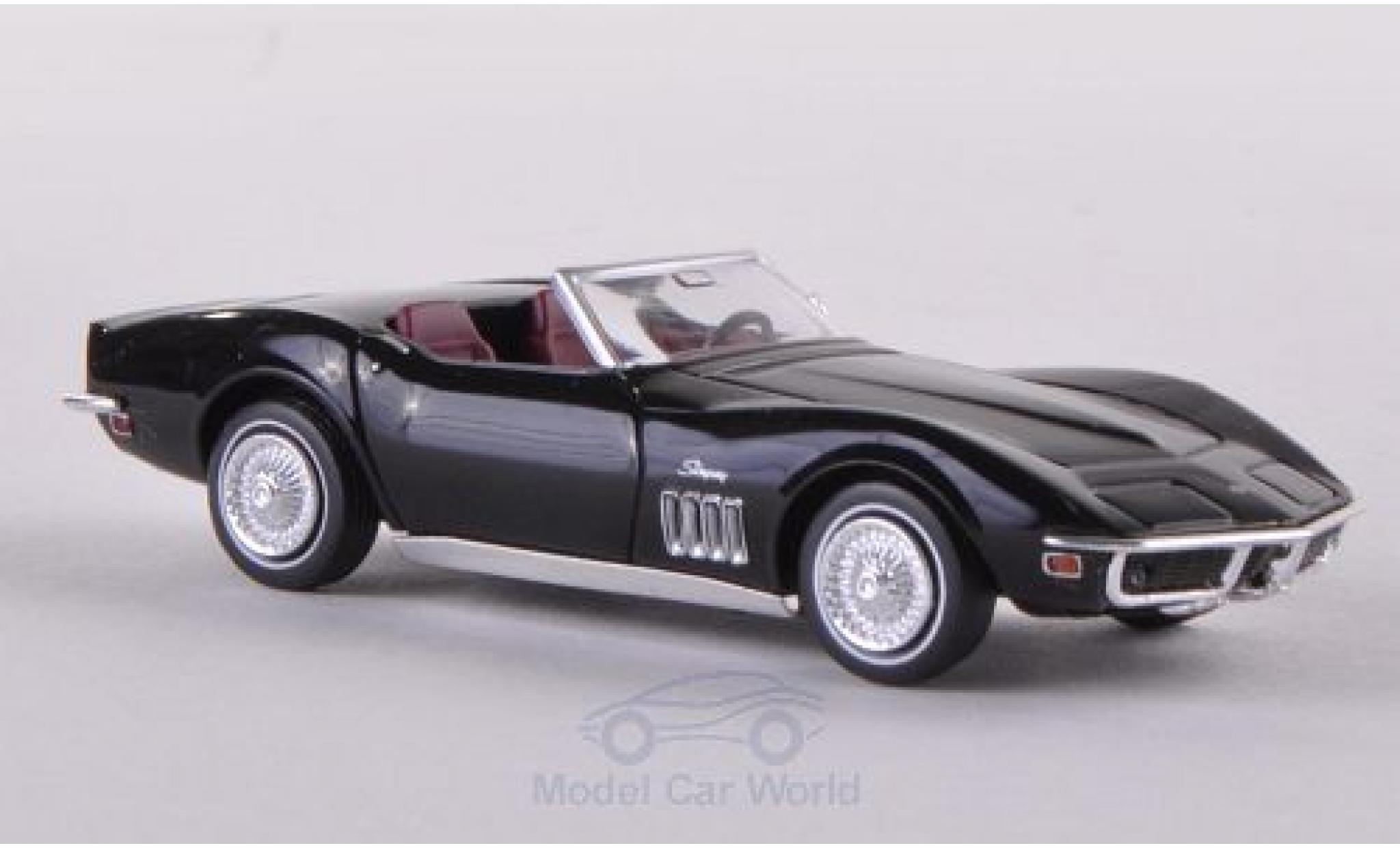 Chevrolet Corvette 1/87 Brekina (C3) Convertible black diecast model cars