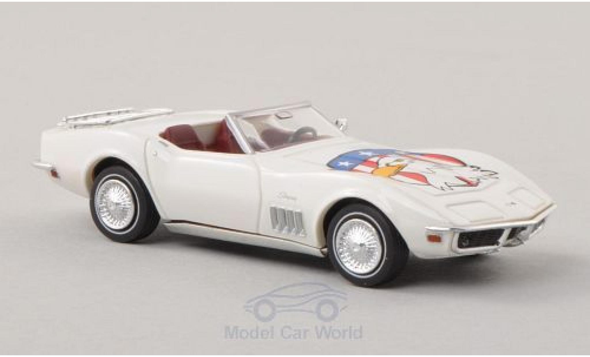 Chevrolet Corvette C3 1/87 Brekina C3 Convertible white/Dekor American Eagle diecast model cars