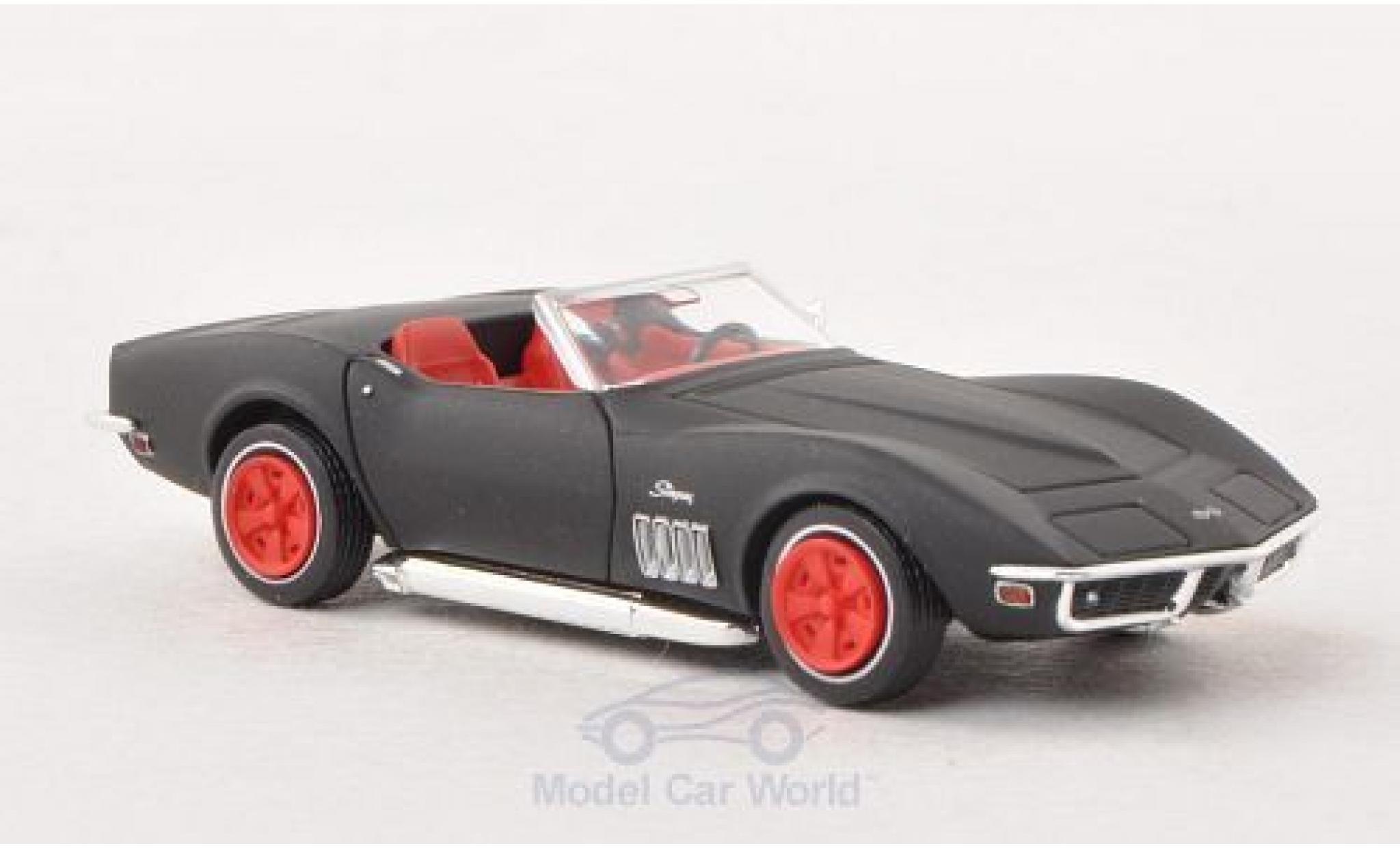 Chevrolet Corvette 1/87 Brekina C3 matt-black diecast model cars