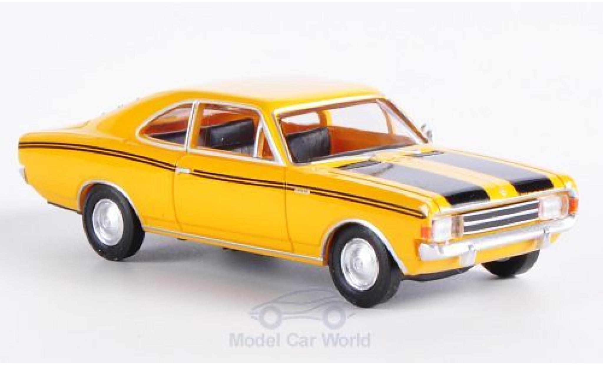 Opel Rekord 1/87 Brekina C Coupe yellow/black diecast model cars