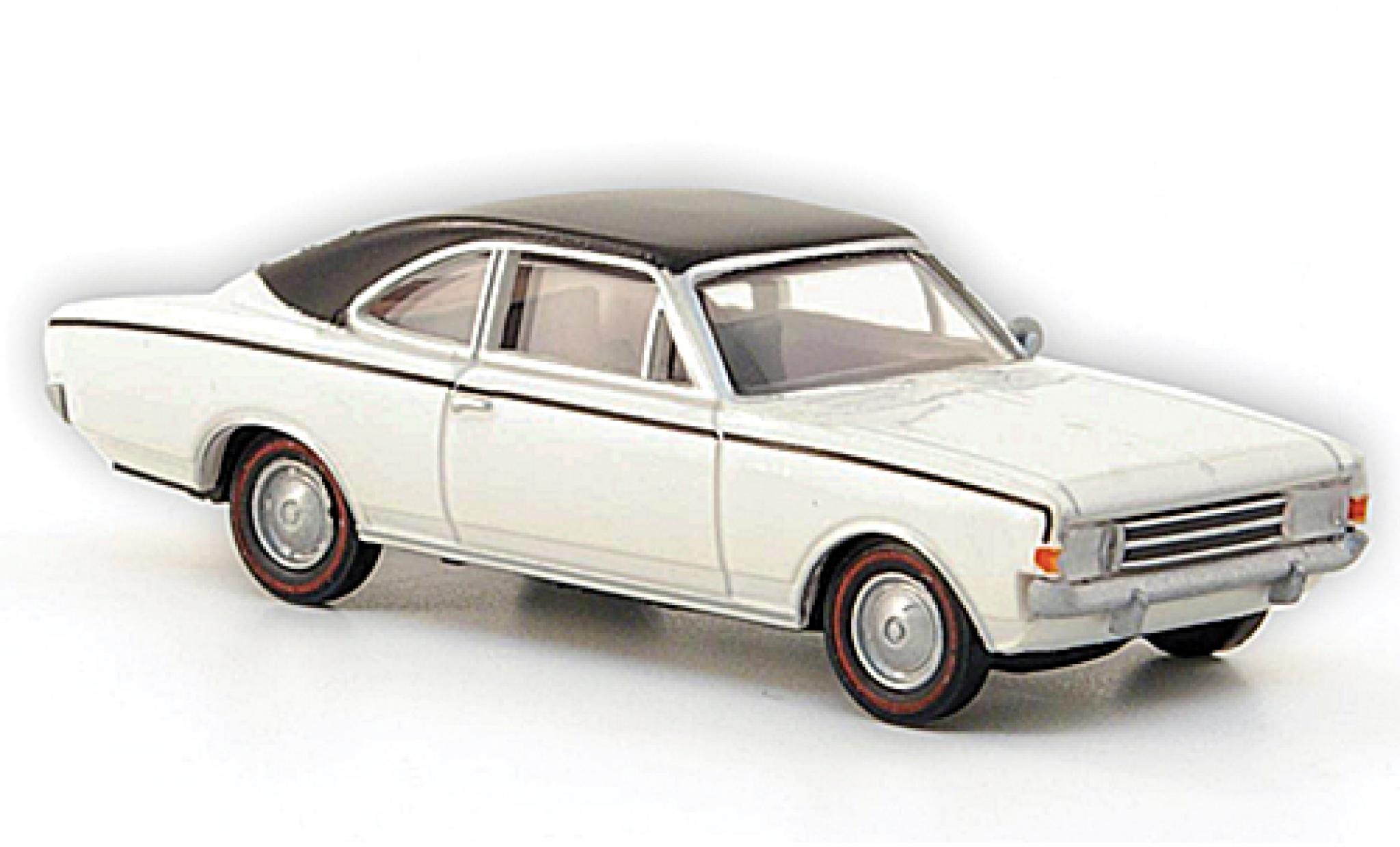 Opel Rekord 1/87 Brekina C Coupe white/matt-black diecast model cars