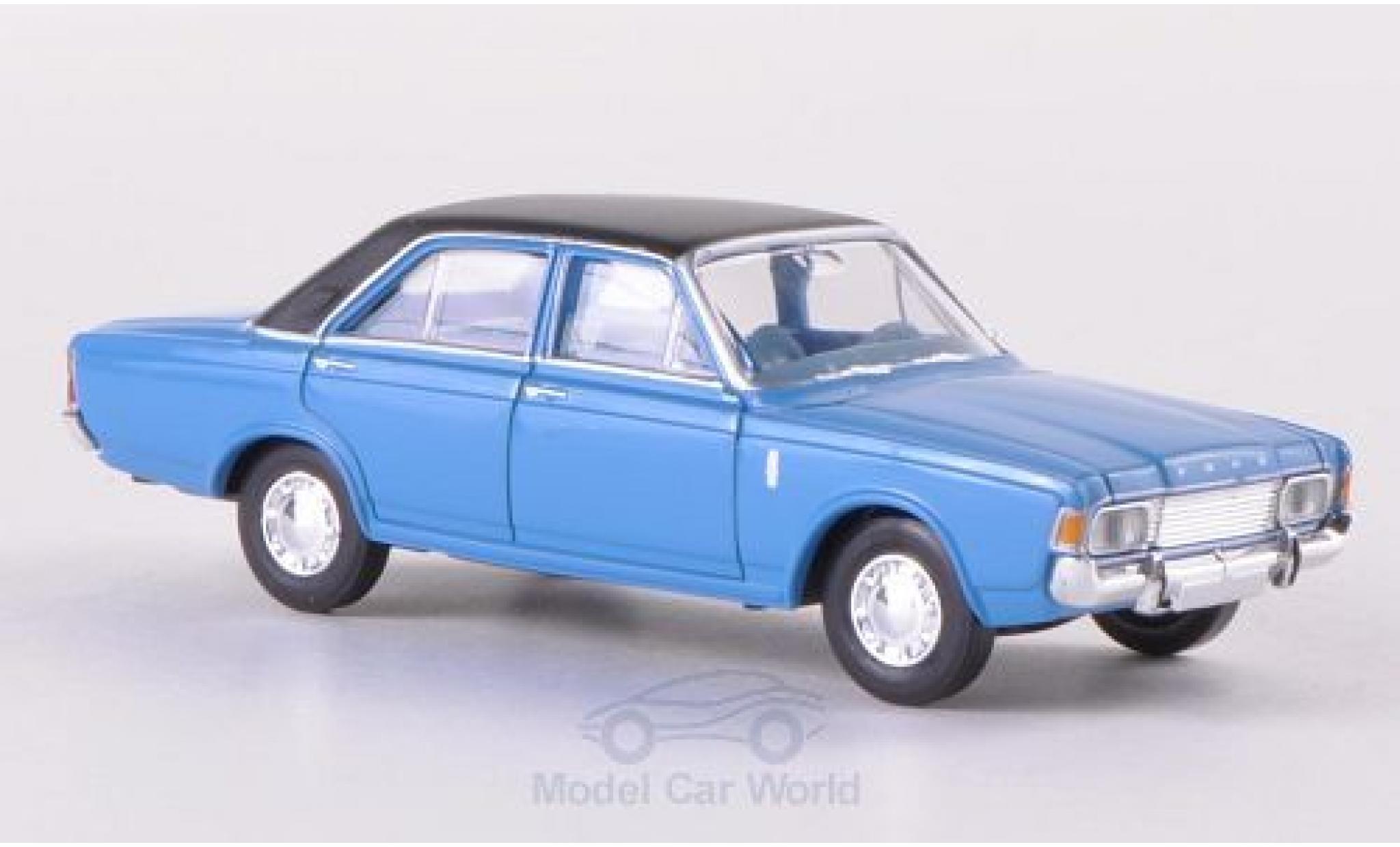 Ford 20M 1/87 Brekina 20m (P7b) blue/matt-black diecast model cars