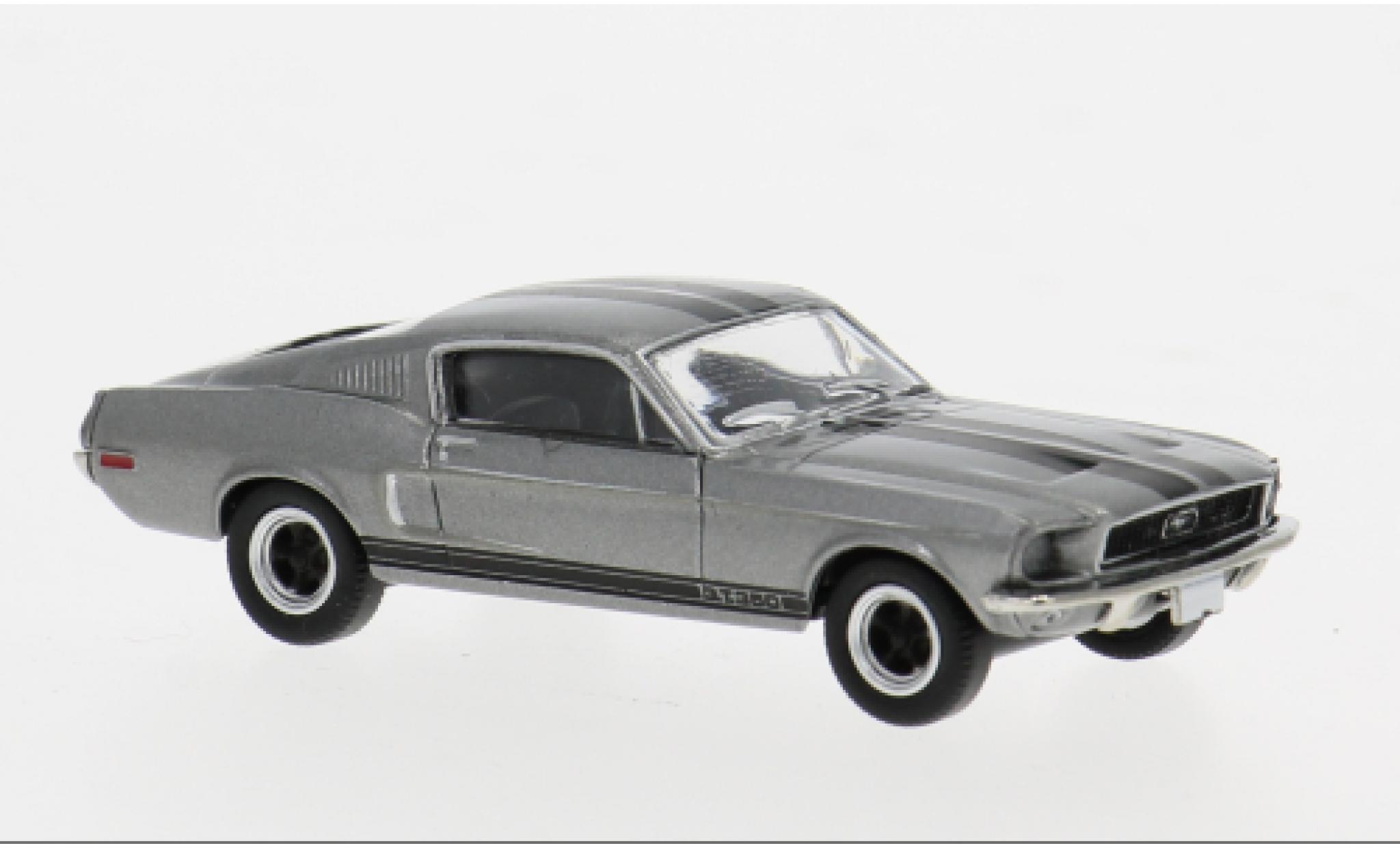Ford Mustang 1/87 Brekina GT 350 Fastback metallise grey/black 1968 1:87 diecast model cars