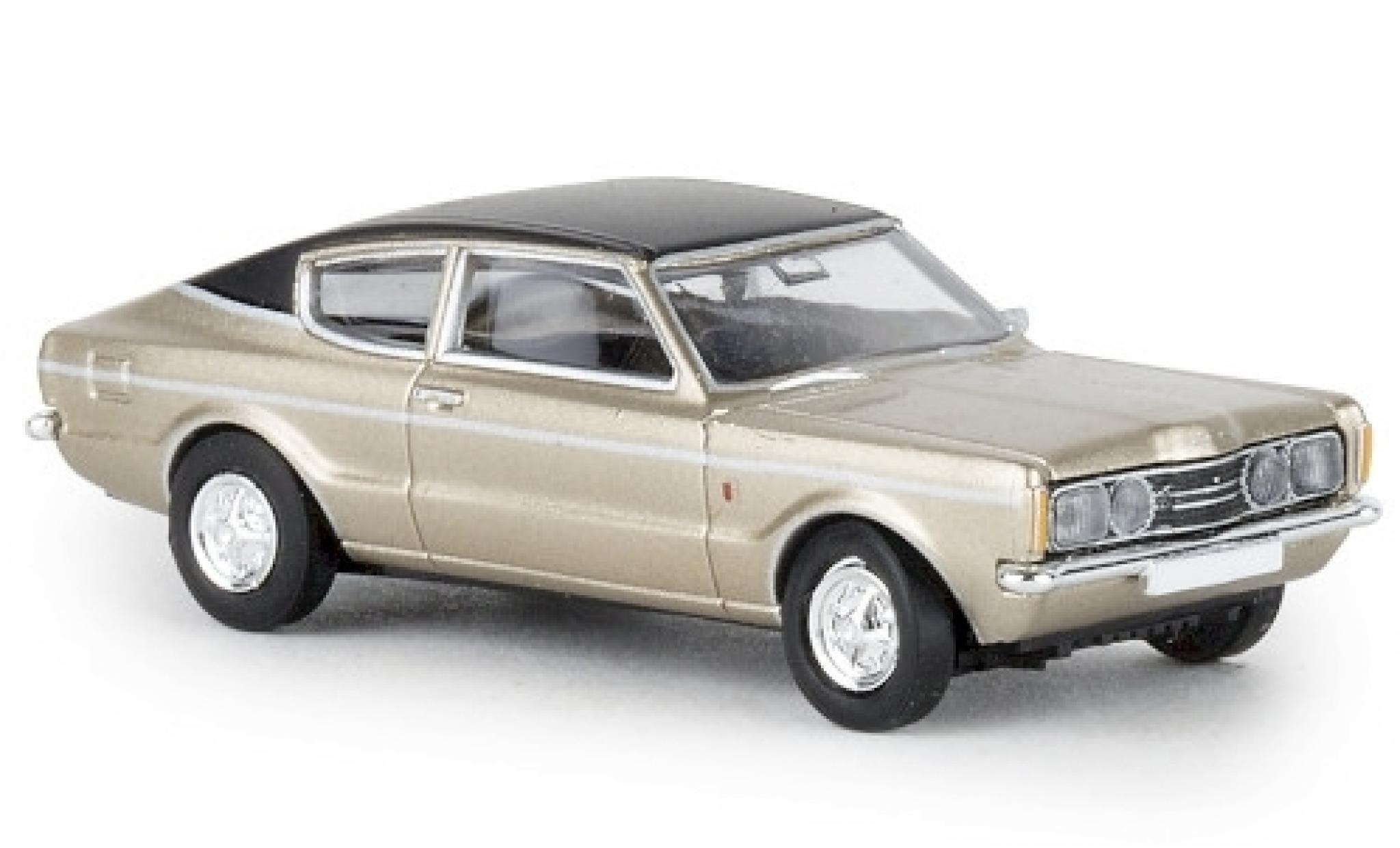 Ford Taunus 1/87 Brekina Coupe GXL gold/black 1972 diecast model cars