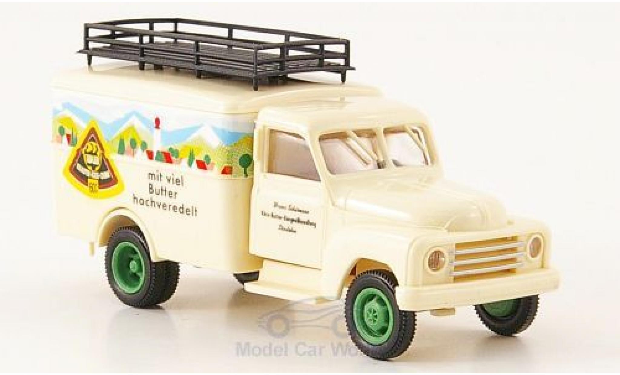 Hanomag L28 1/87 Brekina Koffer Adler K&auml;se-Creme diecast model cars
