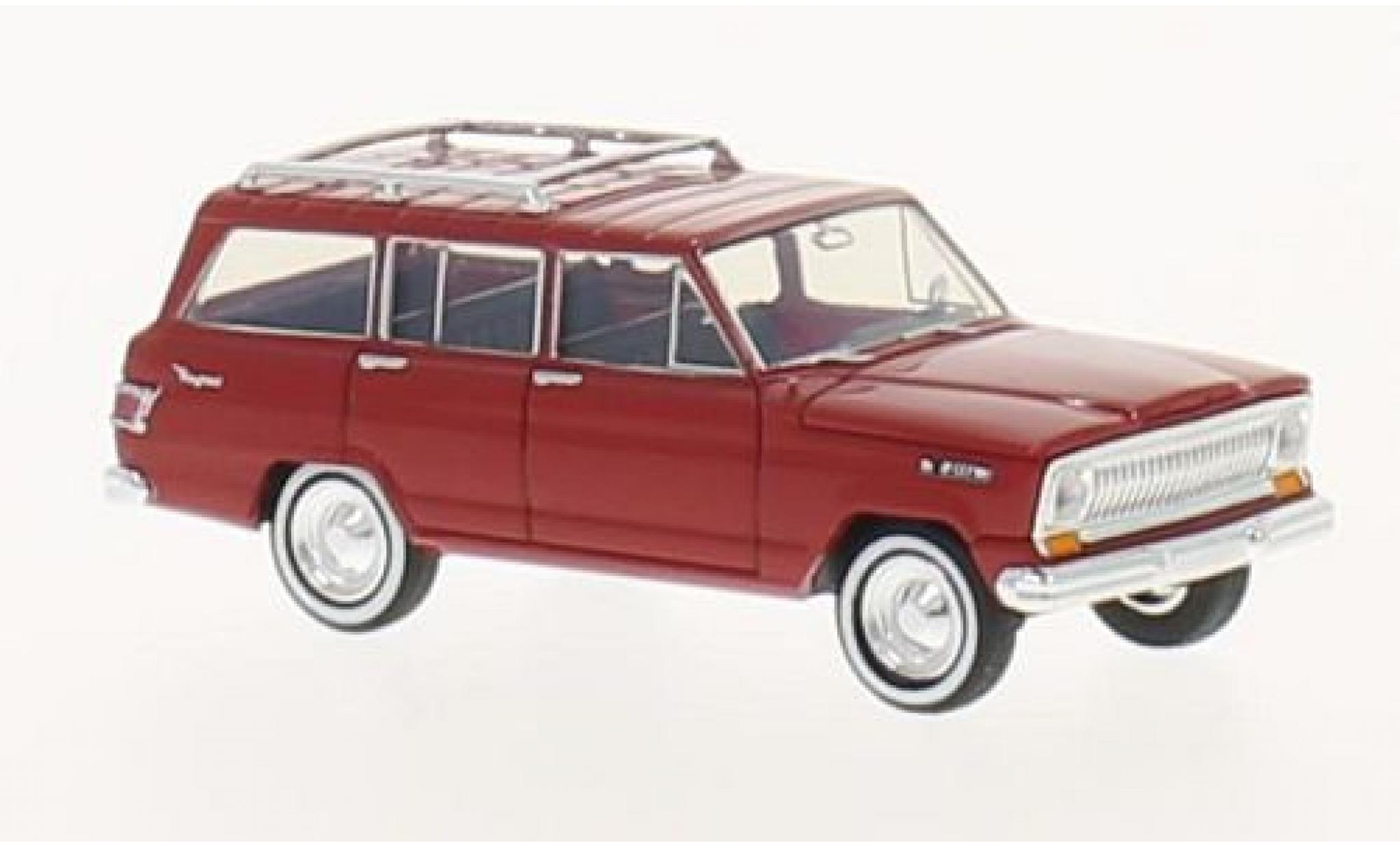 Jeep Wagoneer 1/87 Brekina red diecast model cars