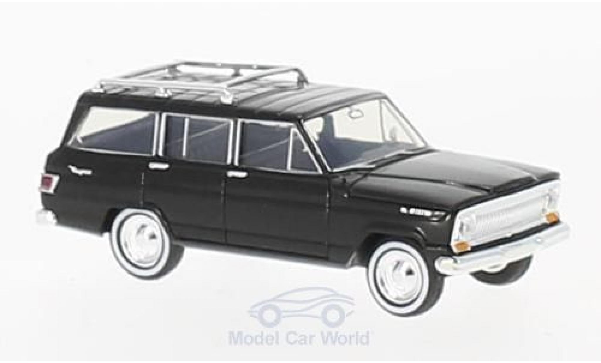 Jeep Wagoneer 1/87 Brekina black diecast model cars