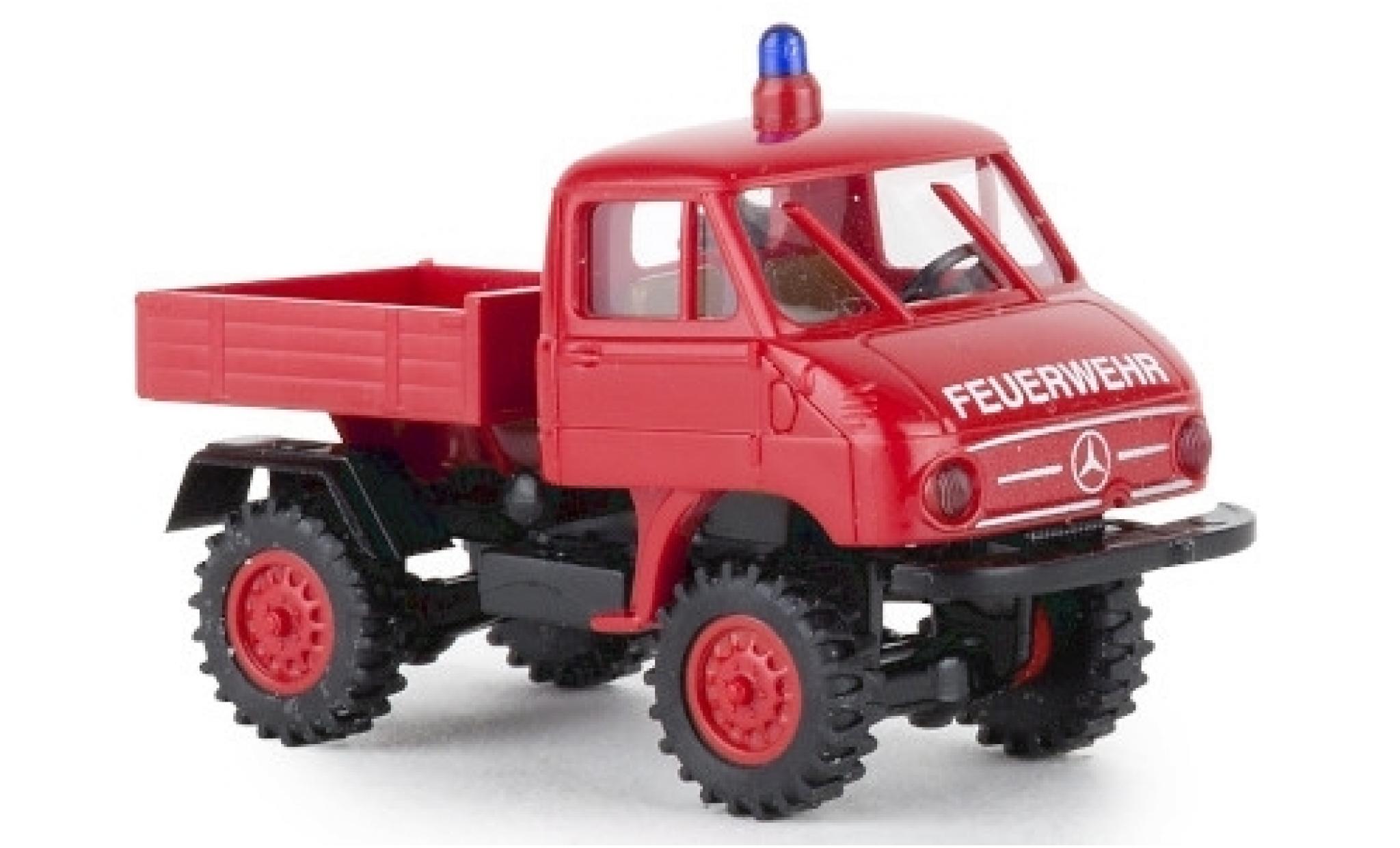 Mercedes Unimog 1/87 Brekina 411 Fire brigade 1957 Pritsche diecast model cars