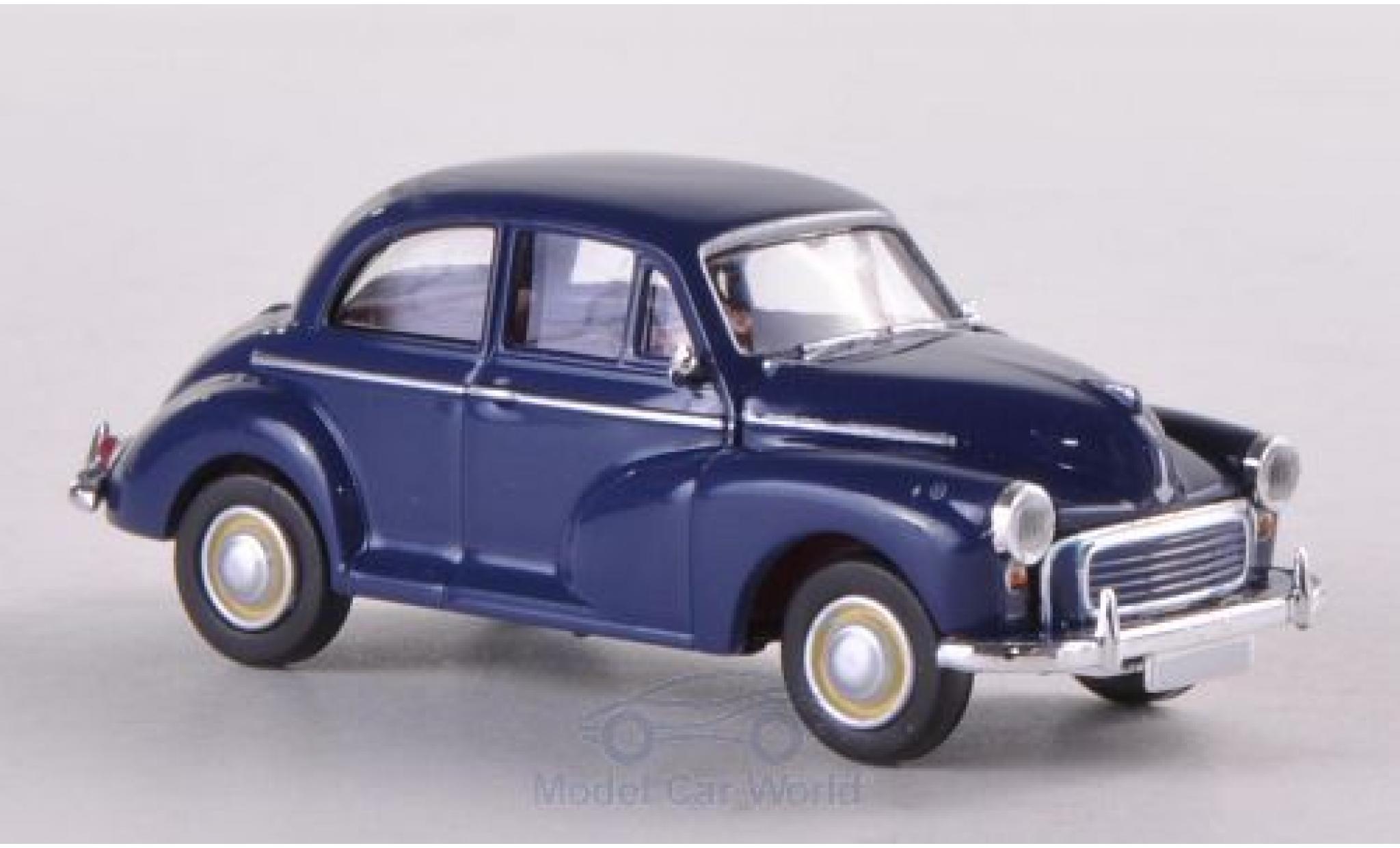 Morris Minor 1/87 Brekina blue diecast model cars
