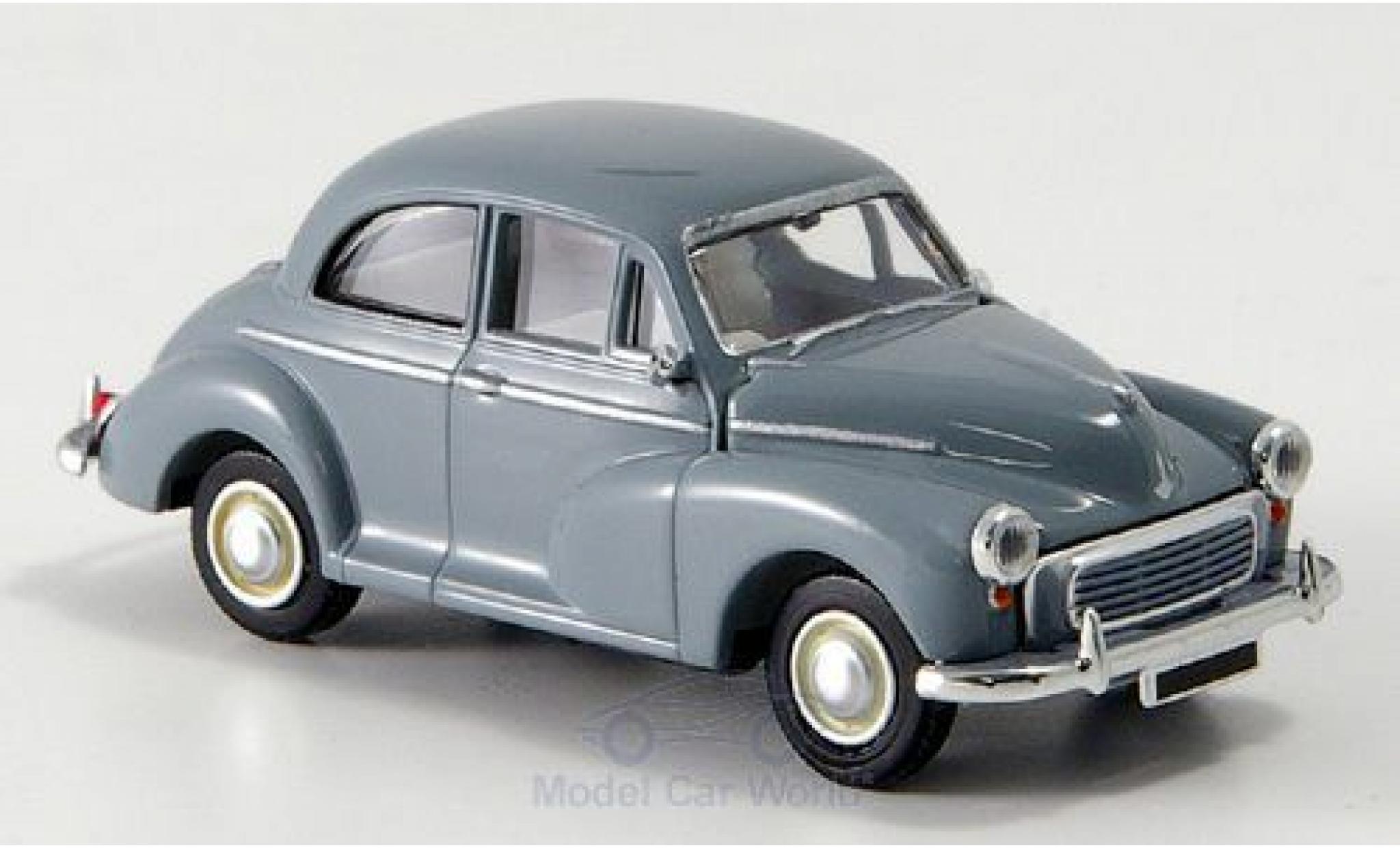 Morris Minor 1/87 Brekina grey diecast model cars