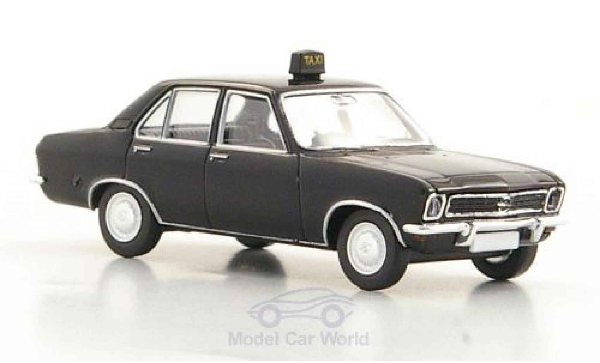 Opel Ascona 1/87 Brekina A Taxi 4-T&uuml;rer black diecast model cars