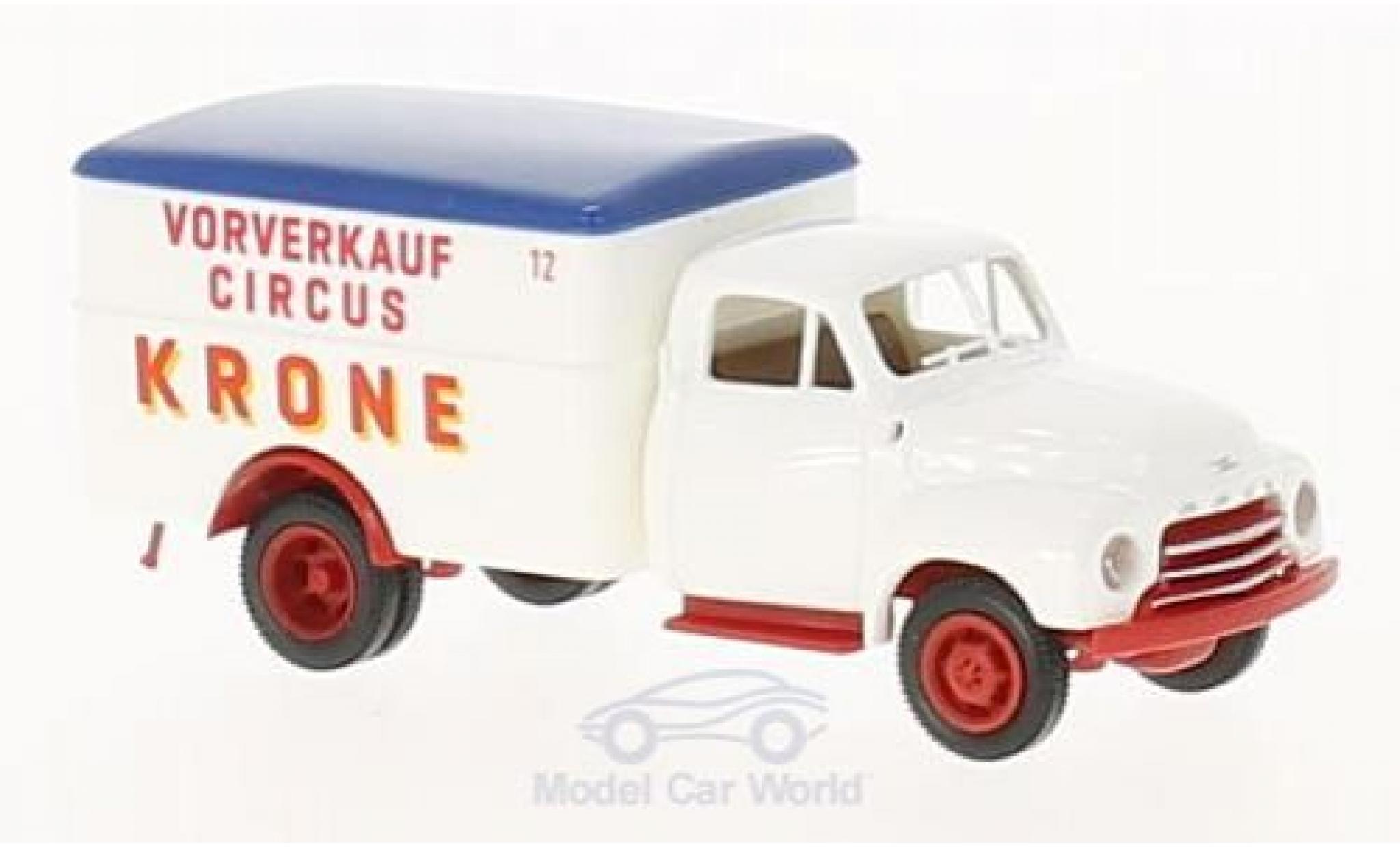 Opel Blitz 1/87 Brekina Koffer Circus Krone Vorverkauf diecast model cars