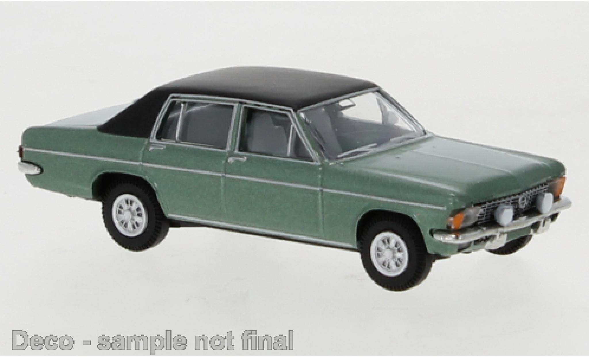 Opel Diplomat 1/87 Brekina B metallic green/matt-black diecast model cars