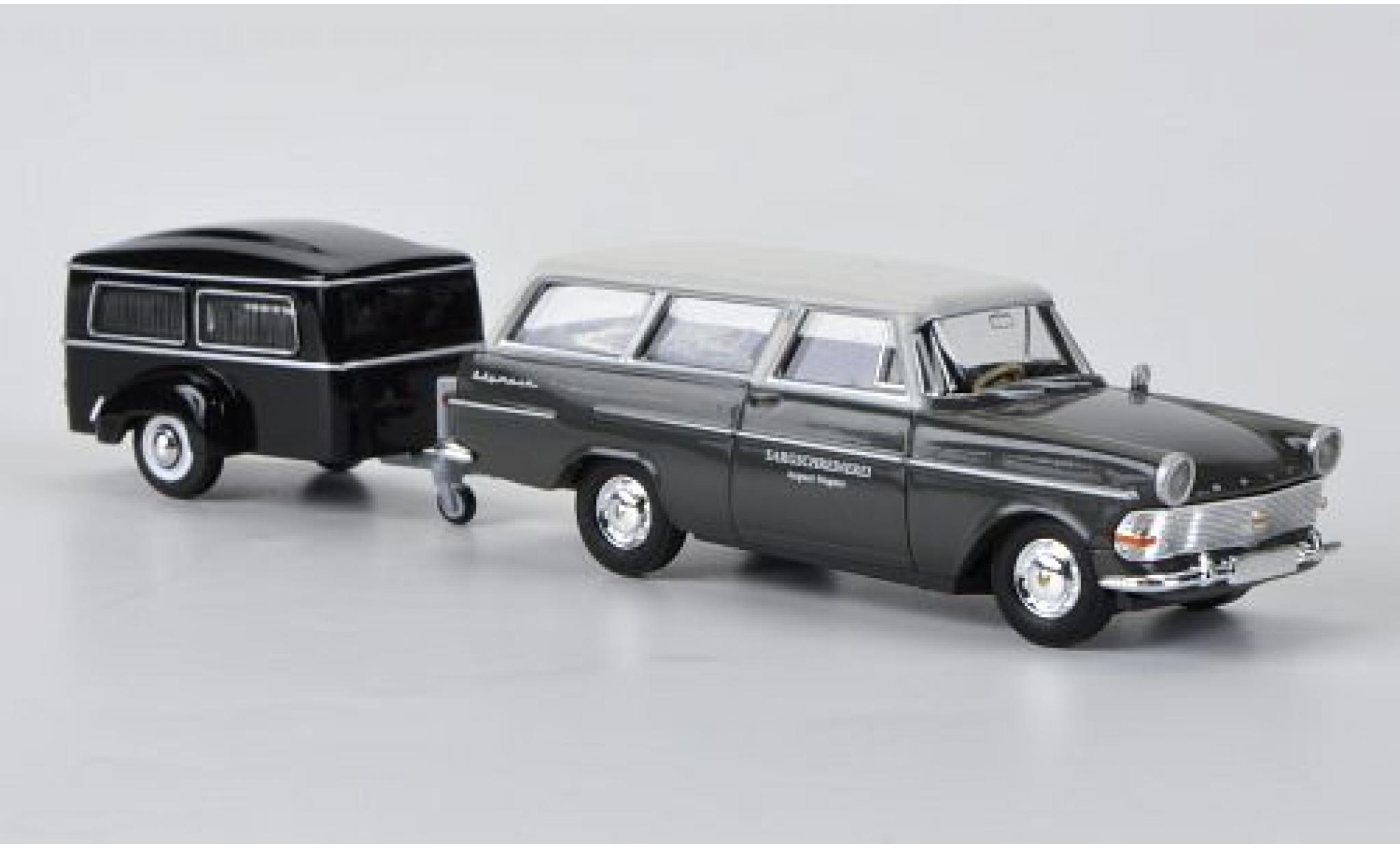 Opel Rekord 1/87 Brekina PII avec Westfalia-Bestattungsanh&auml;nger diecast model cars