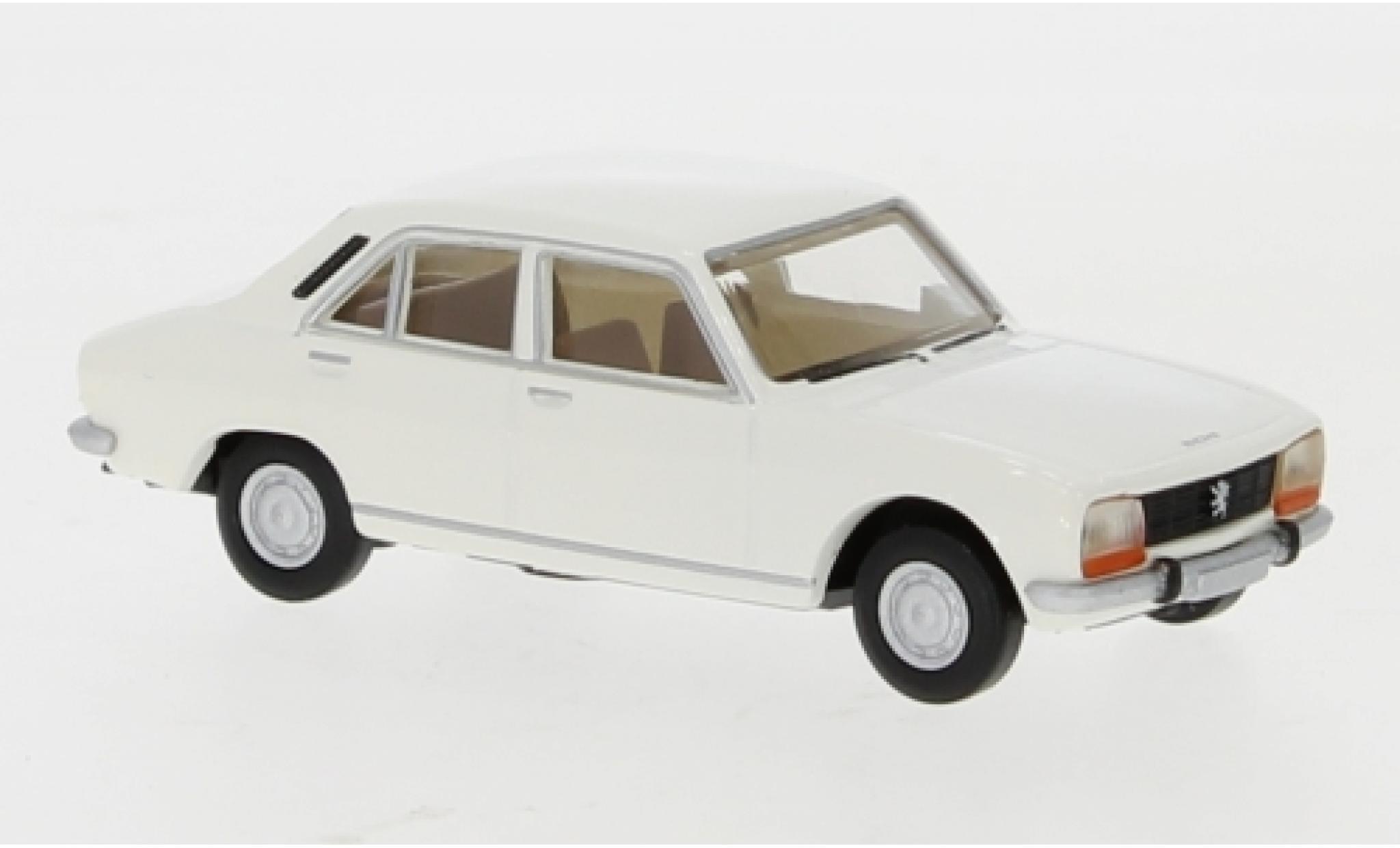 Peugeot 504 1/87 Brekina white 1961 diecast model cars