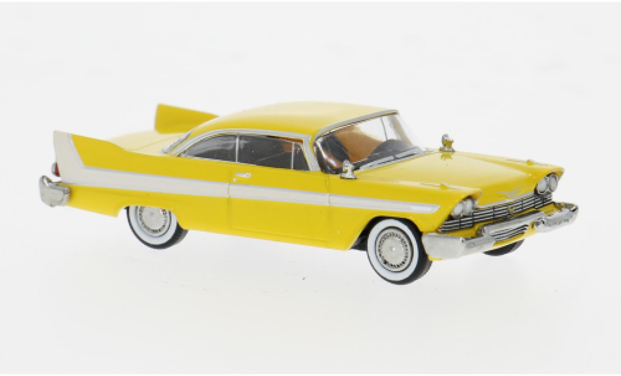 Plymouth Fury 1/87 Brekina yellow/white 1958 1:87 diecast model cars