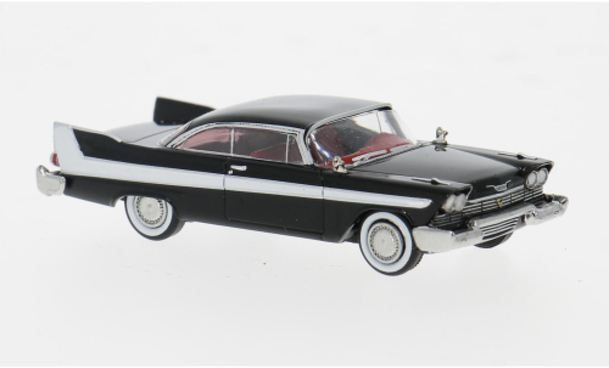 Plymouth Fury 1/87 Brekina black/white 1958 1:87 diecast model cars