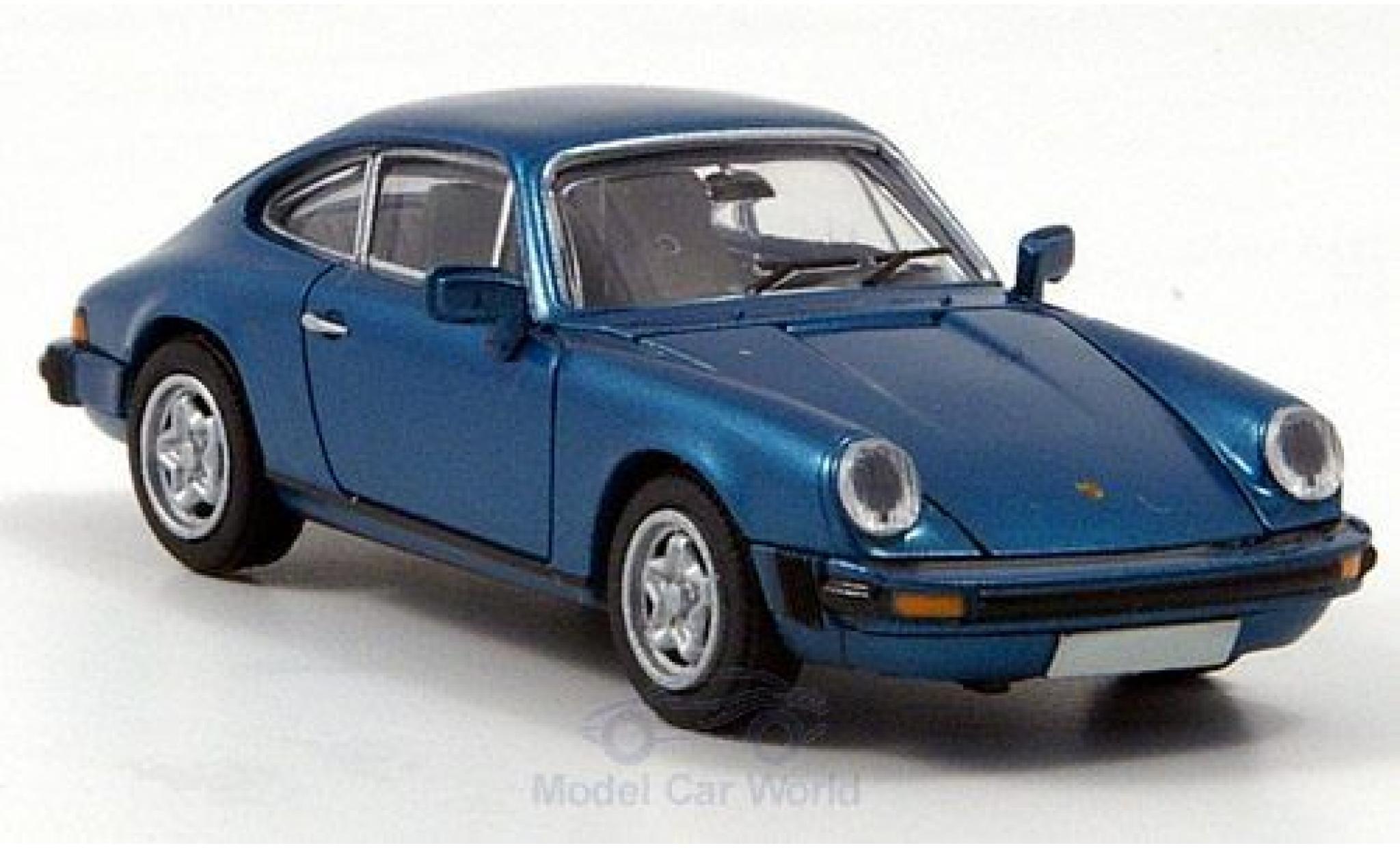 Porsche 911 SC 1/87 Brekina Coupe metallic blue diecast model cars