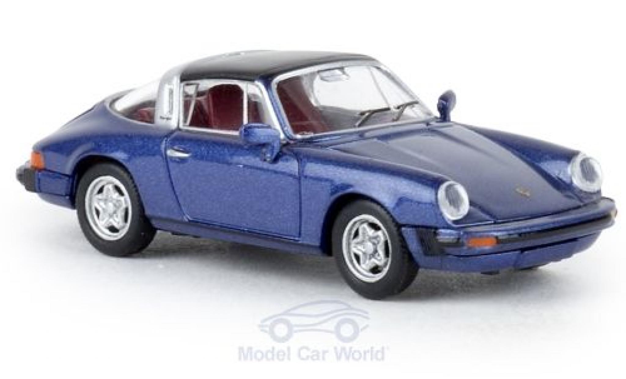 Porsche 930 Targa 1/87 Brekina 911 G Targa metallic blue 1976 TD diecast model cars