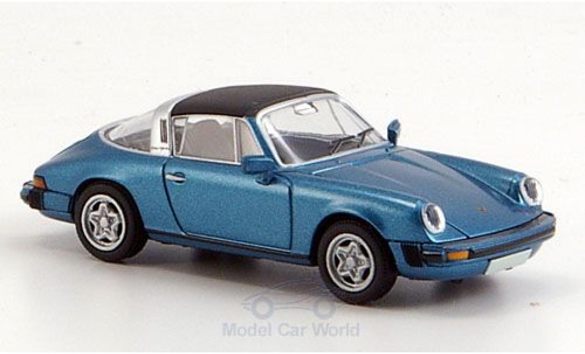 Porsche 911 1/87 Brekina Targa (G-Modell) metallic blue Dach abnehmbar diecast model cars
