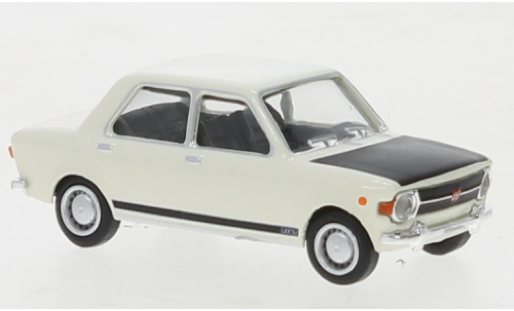 Fiat 128 1/87 Brekina Starline white/black 1969 diecast model cars