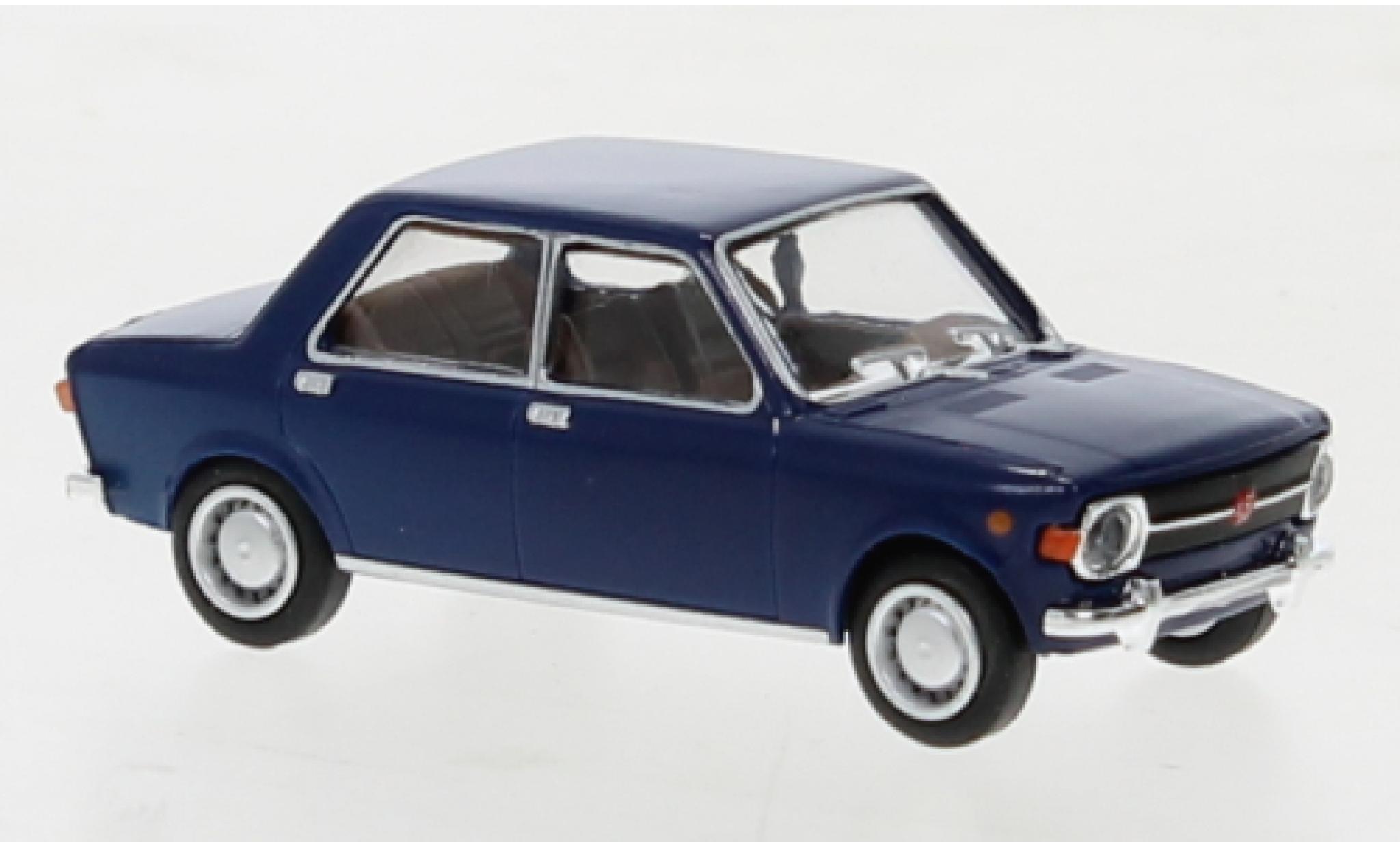 Fiat 128 1/87 Brekina Starline blue fonc&eacute; 1969 diecast model cars
