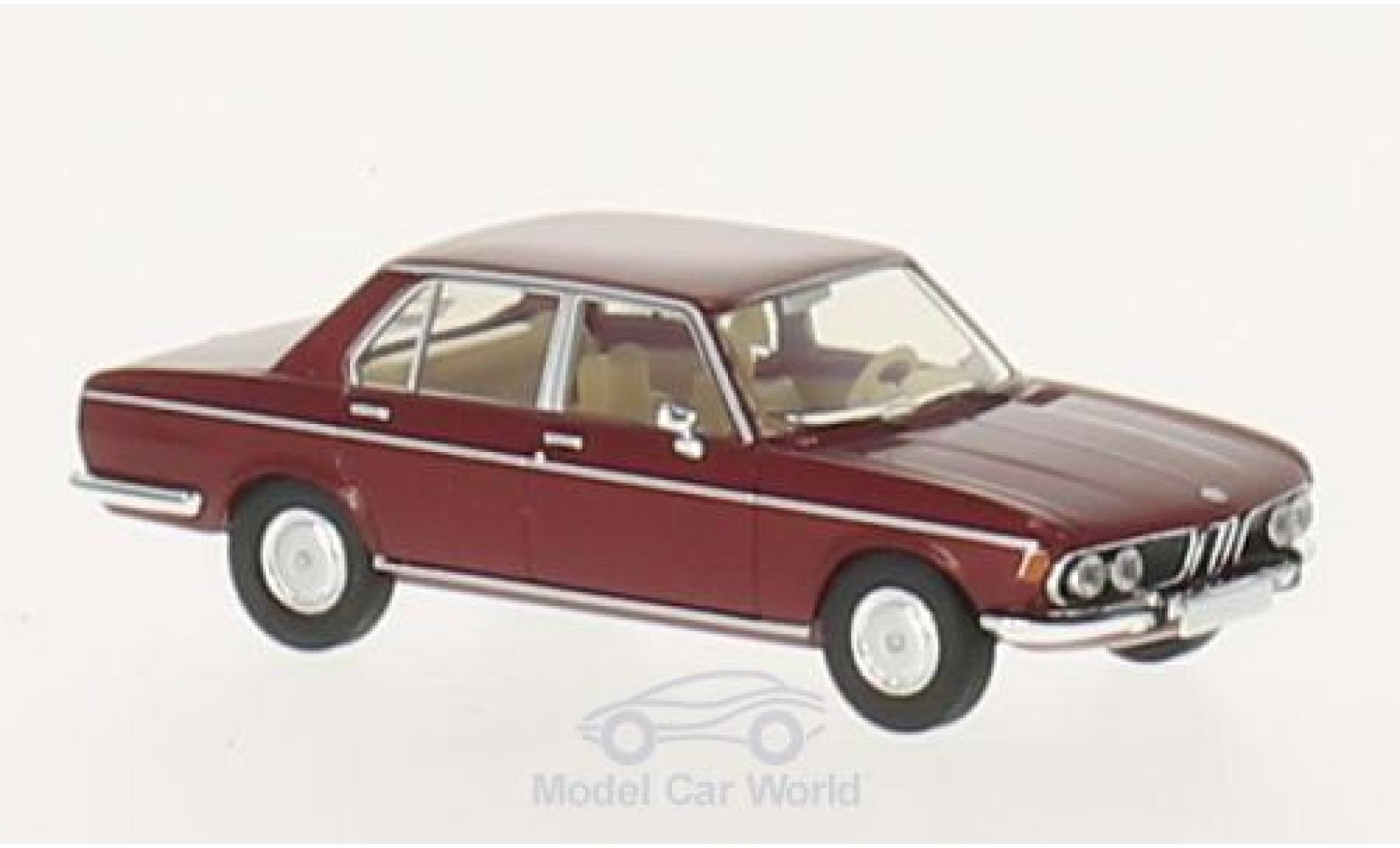 Bmw 3.0 S 1/87 Brekina Si metallic red diecast model cars