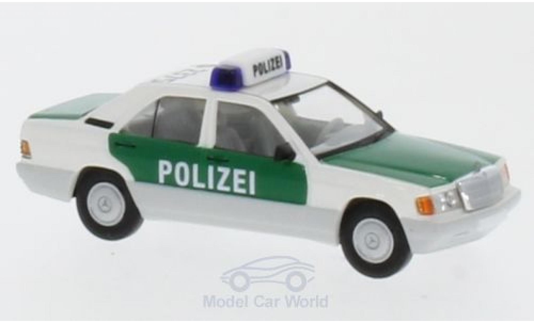 Mercedes 190 E 1/87 Brekina E Police Stuttgart mit Dachkennung S-2375 diecast model cars