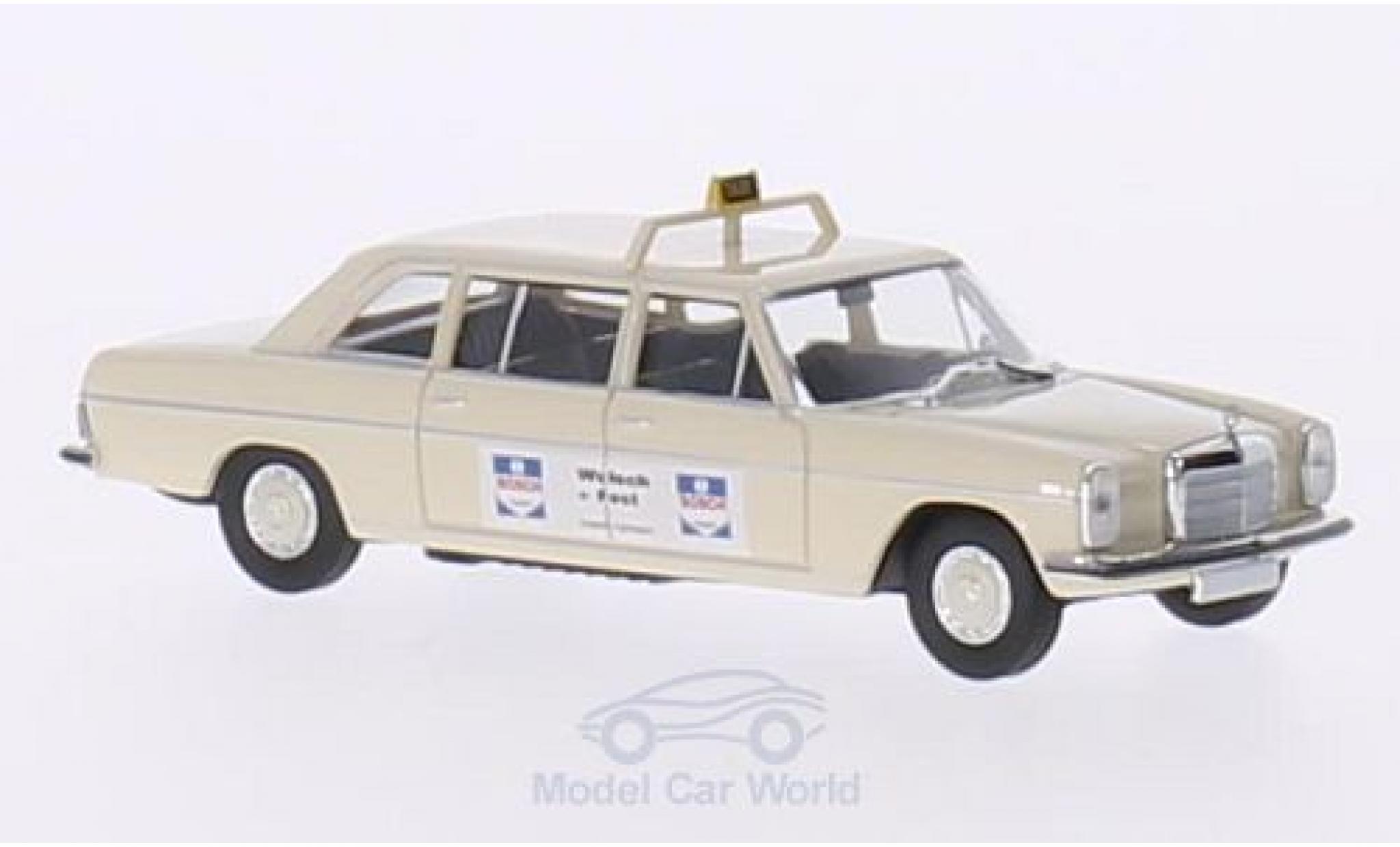 Mercedes 220 1/87 Brekina D Lang (V115) beige Taxi (D) / Wulsch diecast model cars