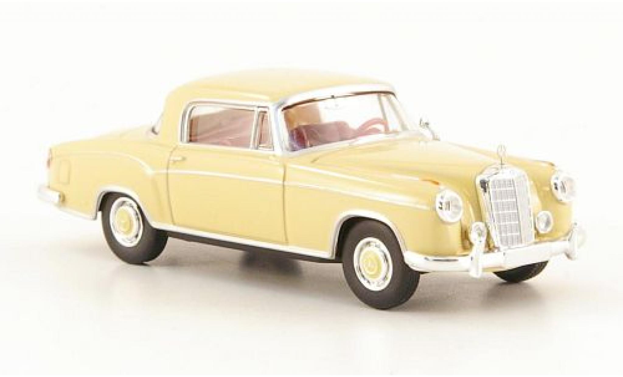 Mercedes 220 1/87 Brekina S Coupe (W180 II) beige diecast model cars