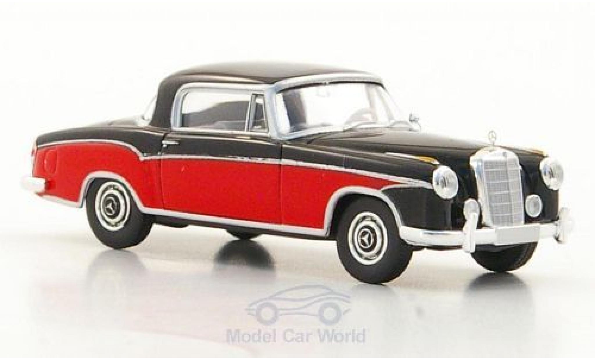 Mercedes 220 1/87 Brekina S Coupe (W180 II) black/red diecast model cars