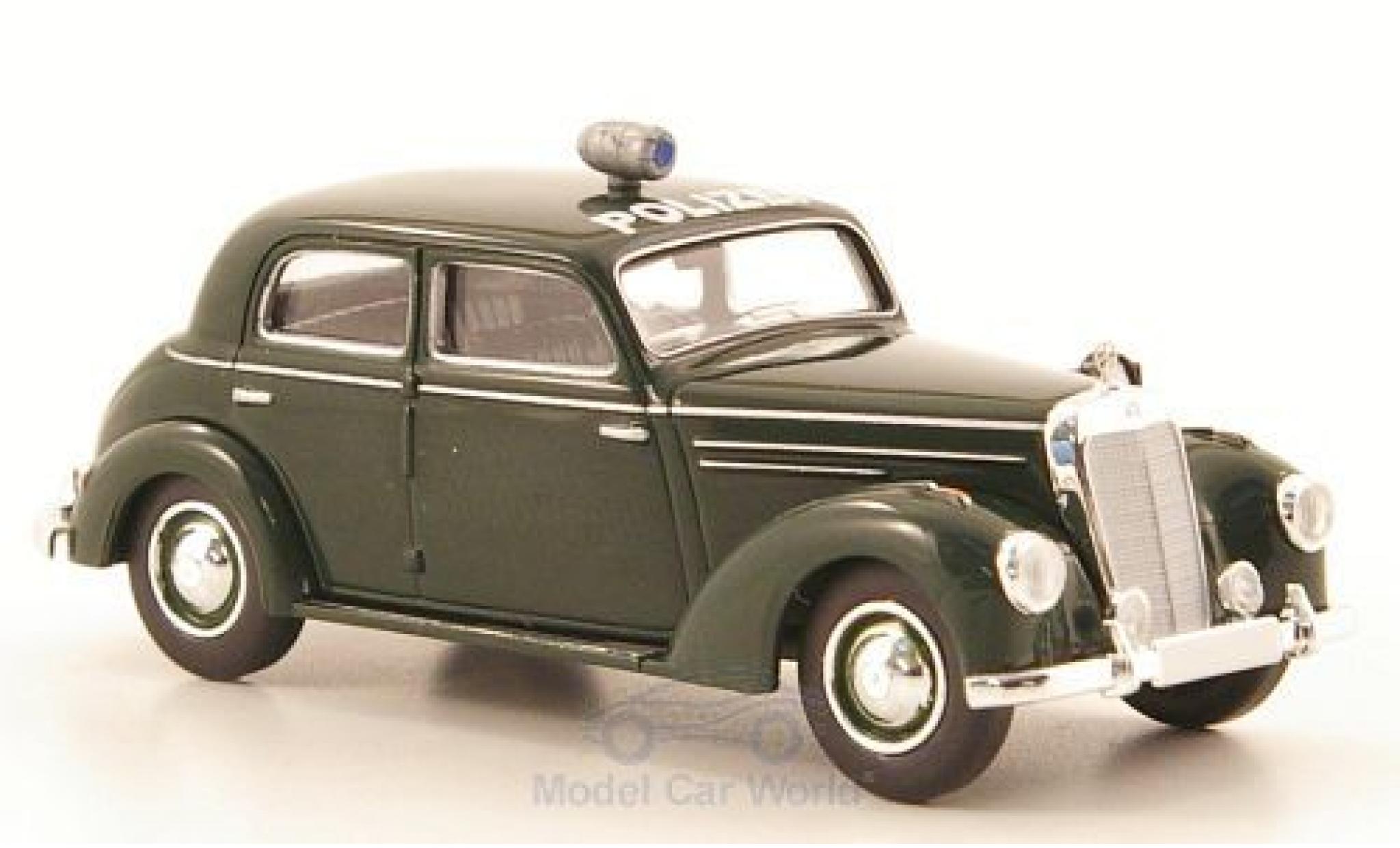 Mercedes 220 1/87 Brekina (W187) green Police (D) diecast model cars