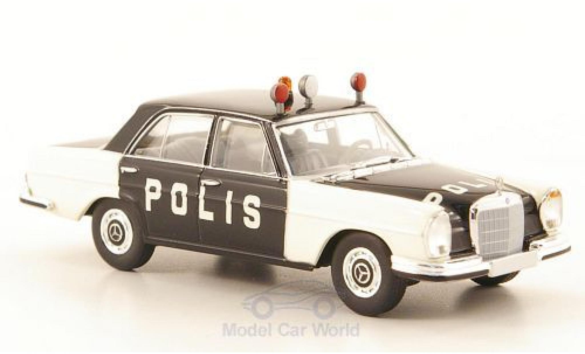 Mercedes 280 SE 1/87 Brekina SE (W108) Polis Police (S) diecast model cars