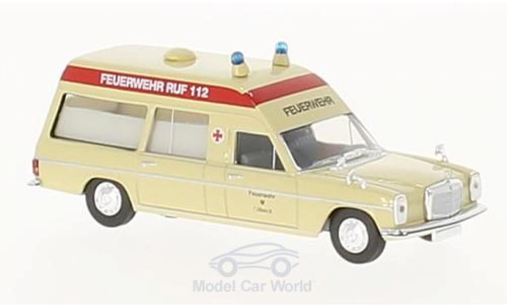 Mercedes /8 1/87 Brekina Fire brigade L&uuml;beck Krankenwagen diecast model cars