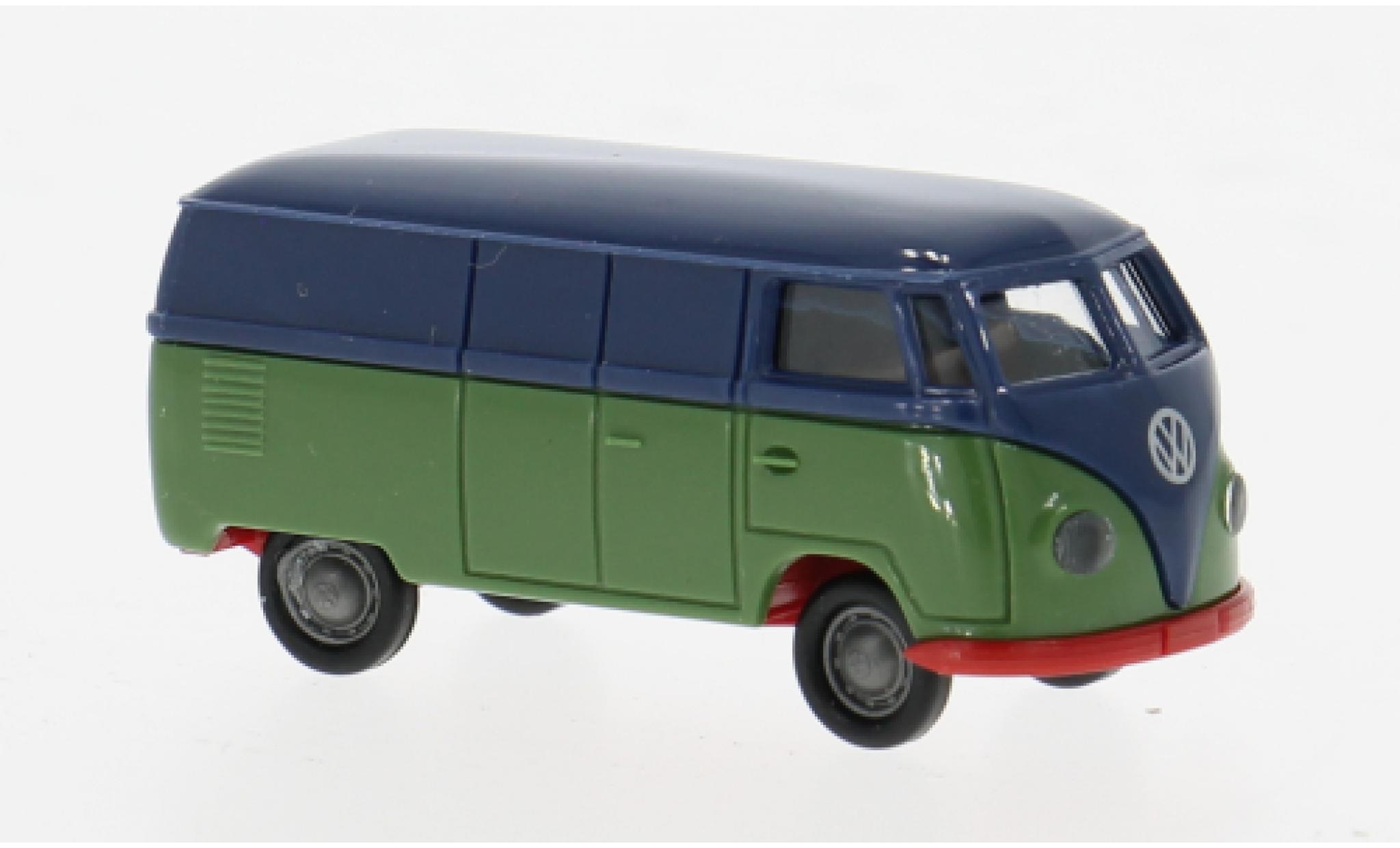 Volkswagen T1 1/87 Brekina a Kasten blue/green 1950 1:87 diecast model cars