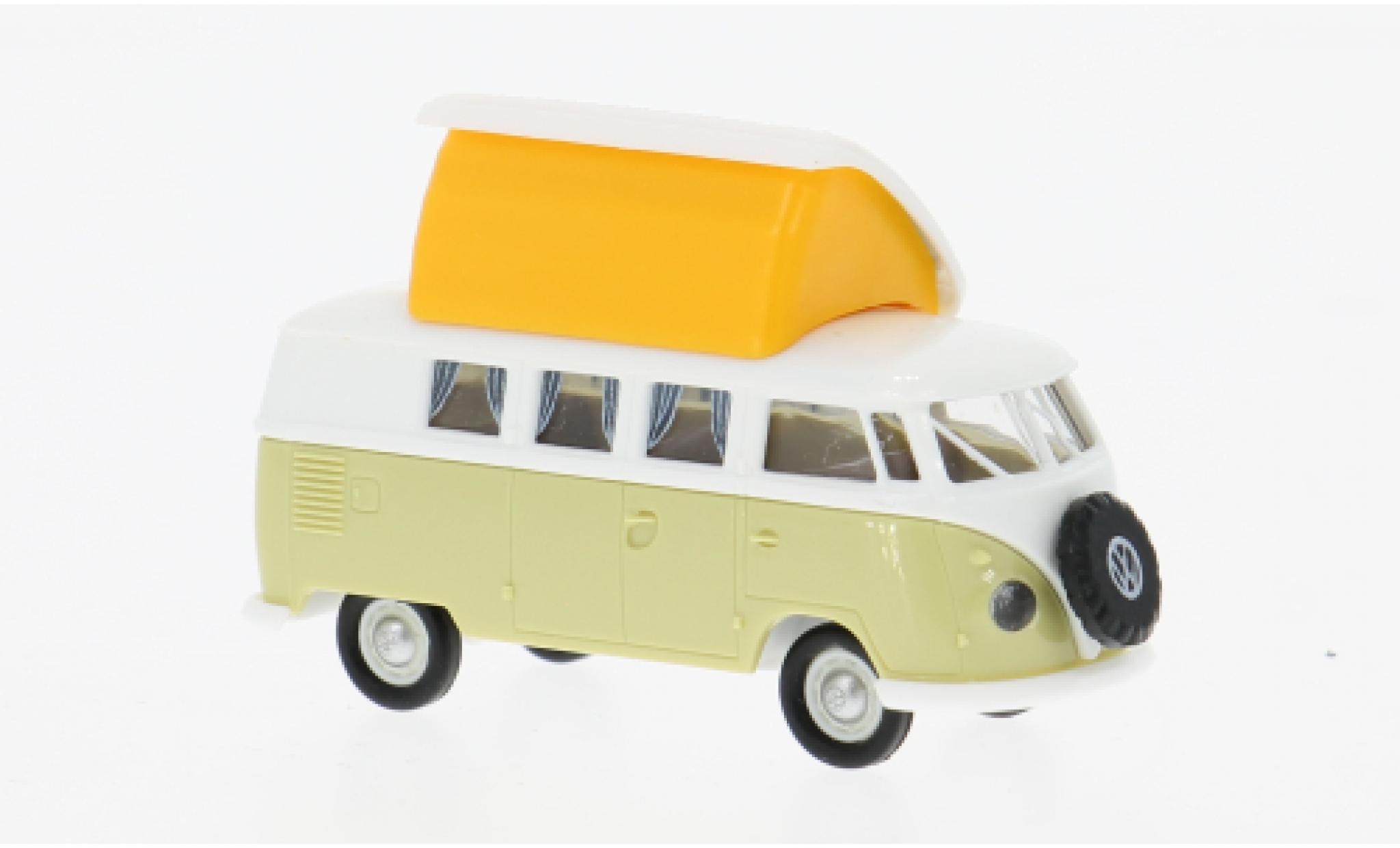 Volkswagen T1 1/87 Brekina b Camper white/green 1960 1:87 diecast model cars