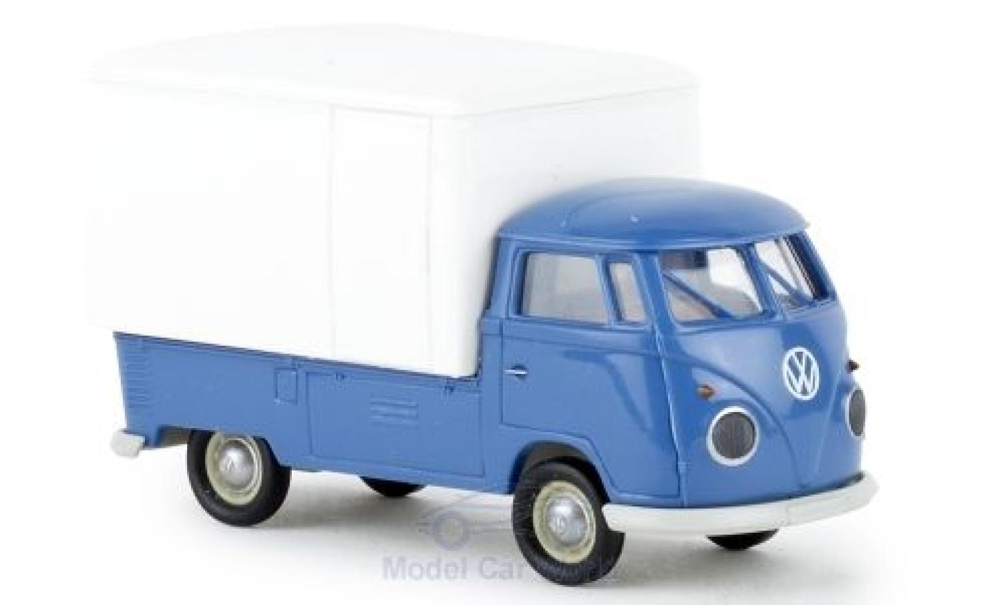 Volkswagen T1 1/87 Brekina b Gro&szlig;raum-Koffer blue/white 1960 diecast model cars