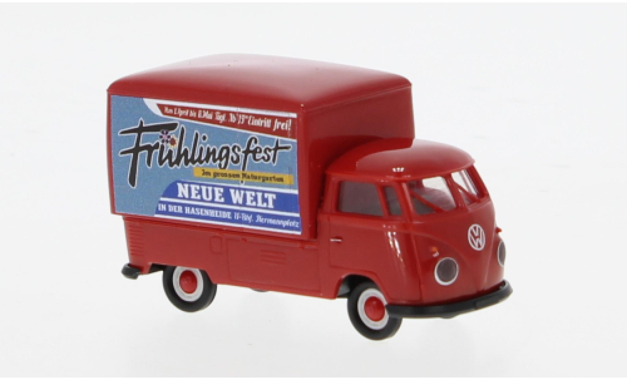 Volkswagen T1 1/87 Brekina b Gro&szlig;raum-Koffer Fr&uuml;hlingsfest 1960 1:87 diecast model cars