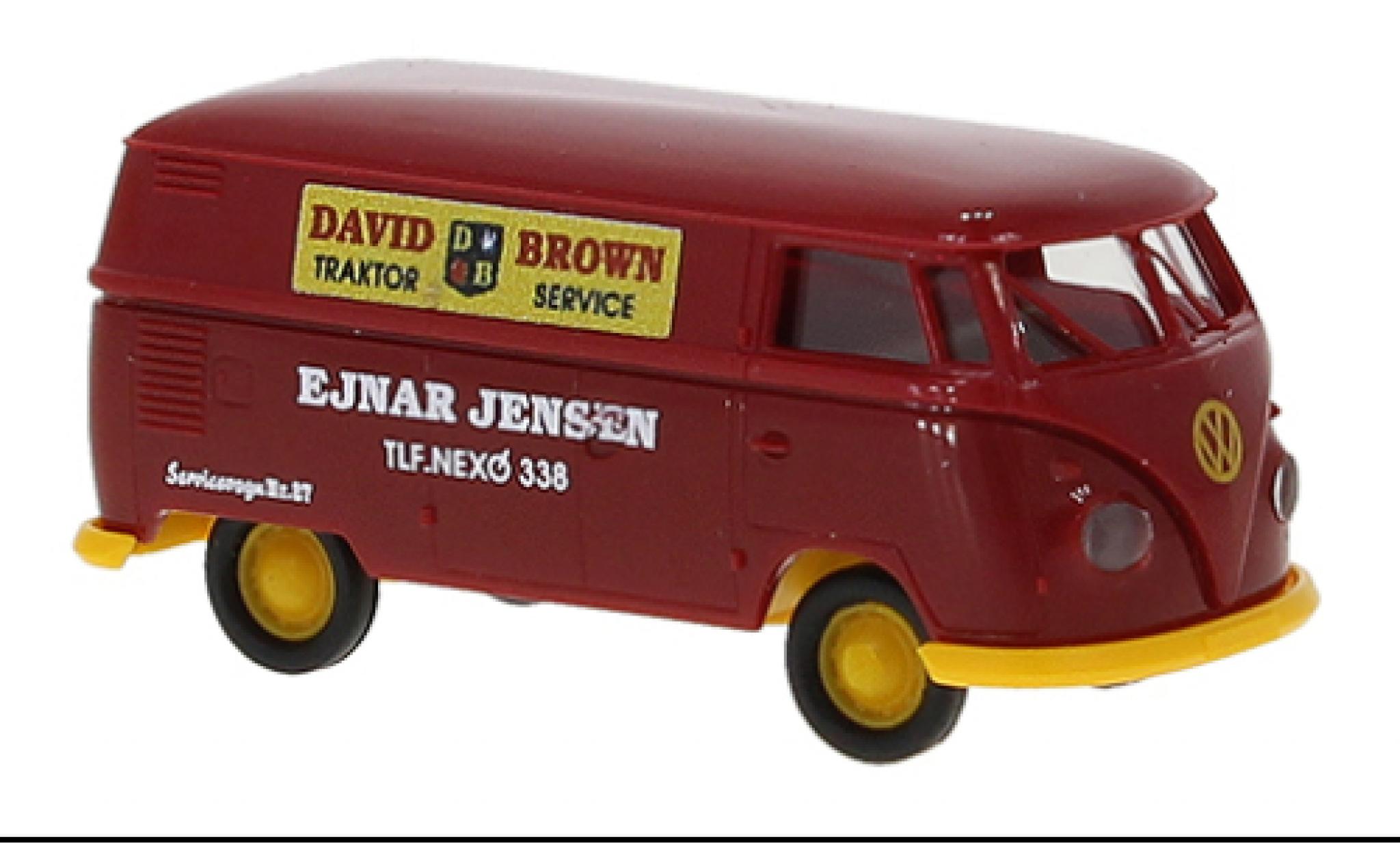 Volkswagen T1 1/87 Brekina b Kasten David Brown Traktor Service 1960 diecast model cars