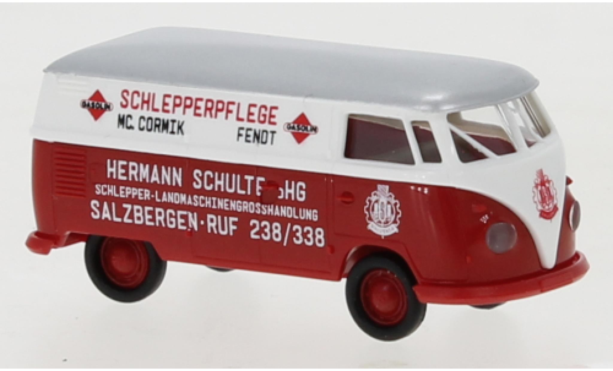 Volkswagen T1 1/87 Brekina b Kasten Hermann Schulte Schlepperpflege 1960 diecast model cars