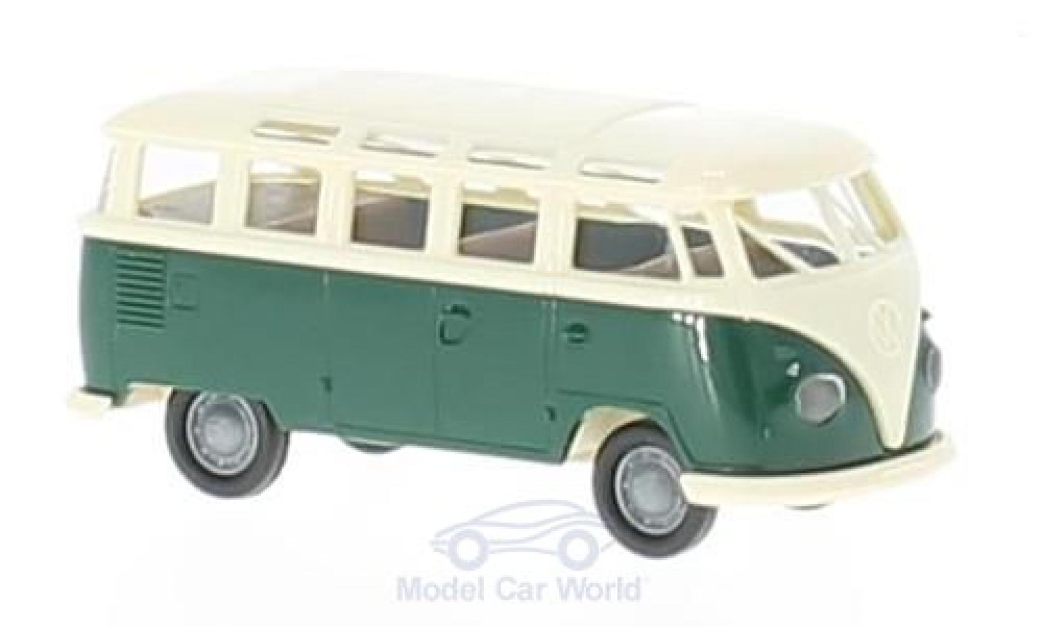 Volkswagen T1 B 1/87 Brekina b Samba green/beige diecast model cars