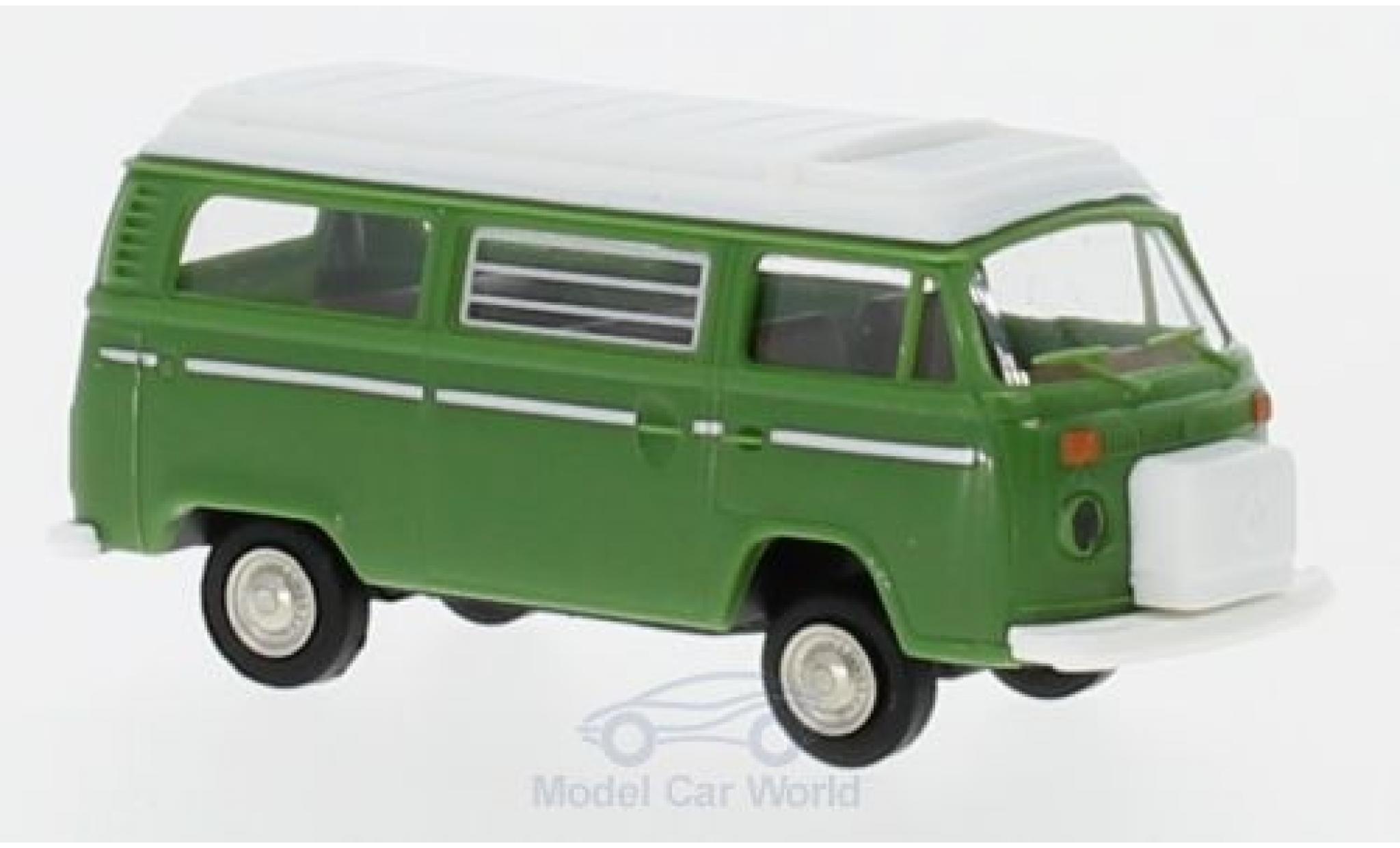 Volkswagen T2 A 1/87 Brekina Camper green mit Aufstelldach diecast model cars