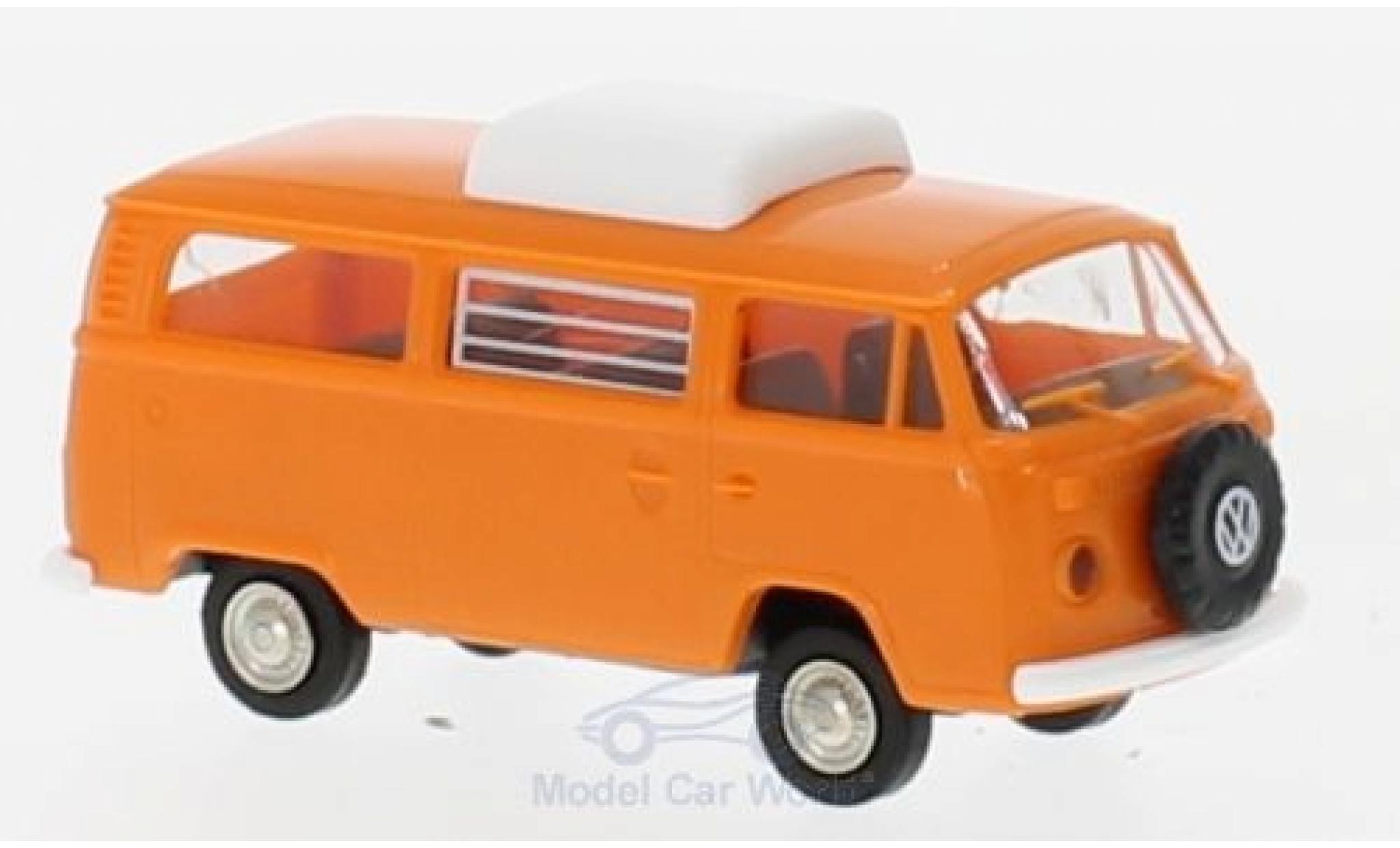 Volkswagen T2 B 1/87 Brekina Camper orange mit Hubdach diecast model cars