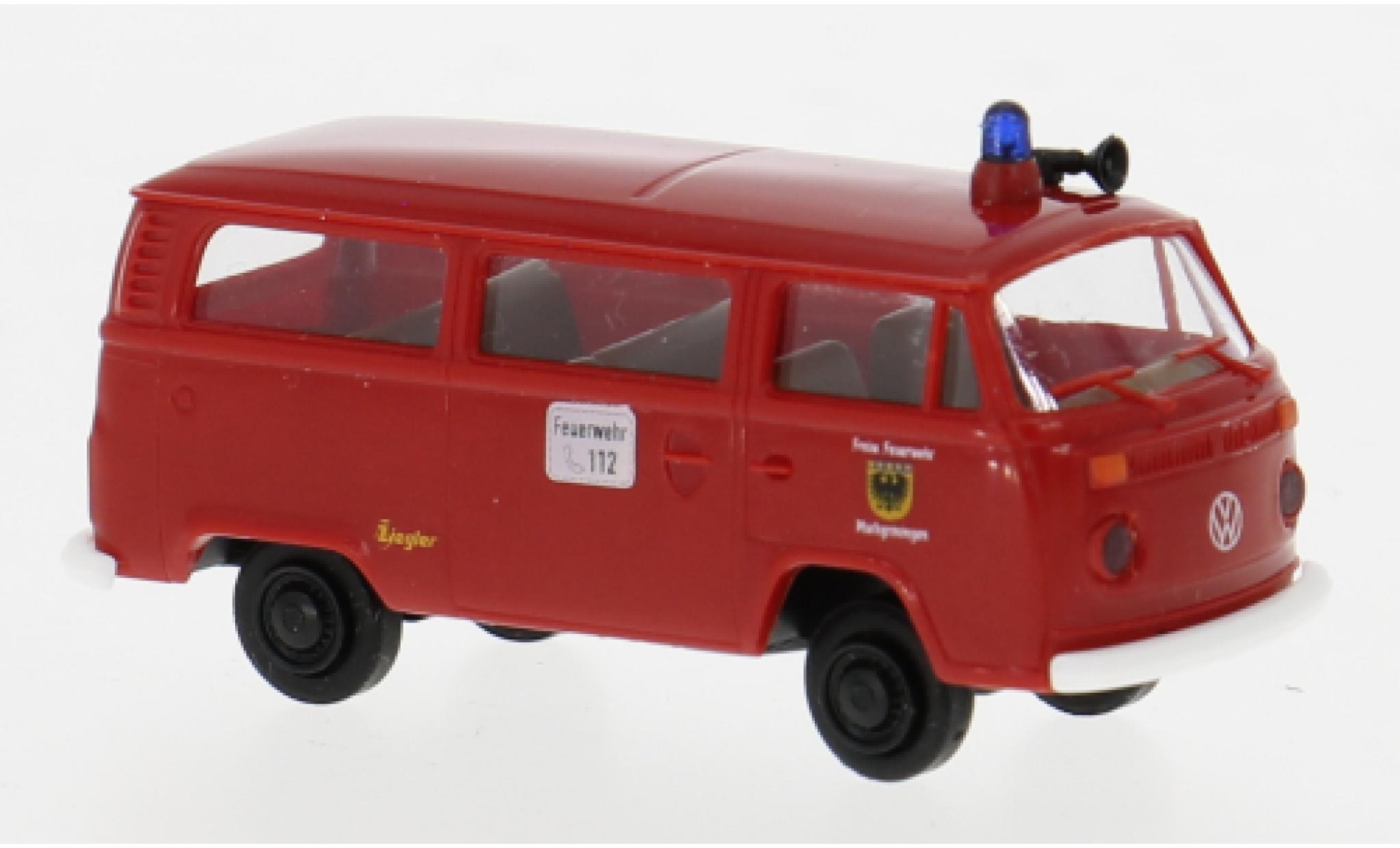 Volkswagen T2 1/87 Brekina Estate 1973 Fire brigade Markgr&ouml;ningen 1:87 diecast model cars